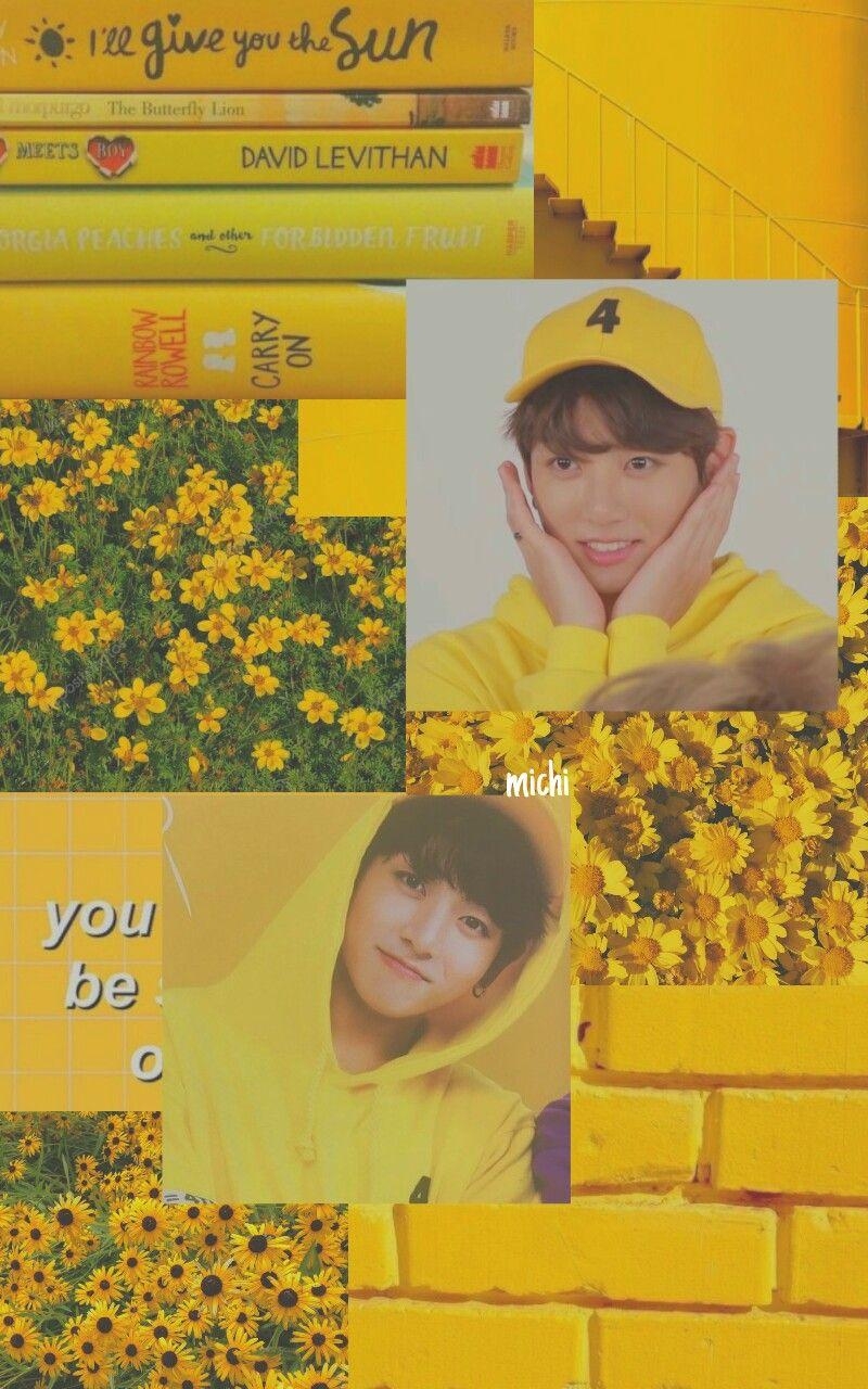 800x1280 Wallpaper Bts Jungkook Yellow Aesthetic, Phone