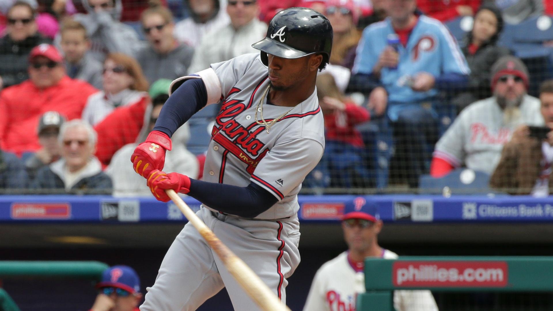 1920x1080 Braves' Ozzie Albies nursing sore foot after HBP, report says. MLB, Desktop