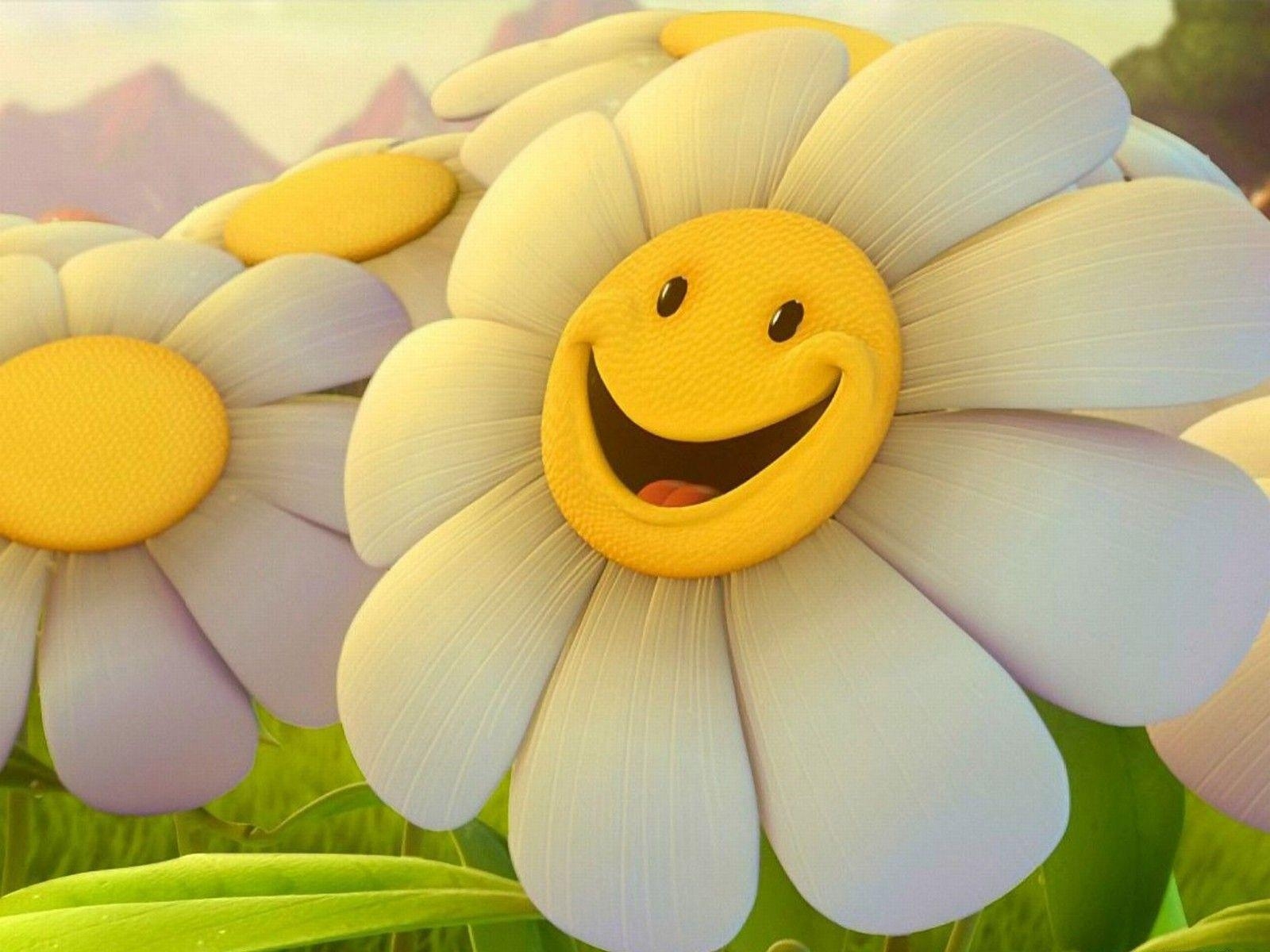 1600x1200 International Day Of Happiness HD Wallpaper Flower Smiley Face, Desktop