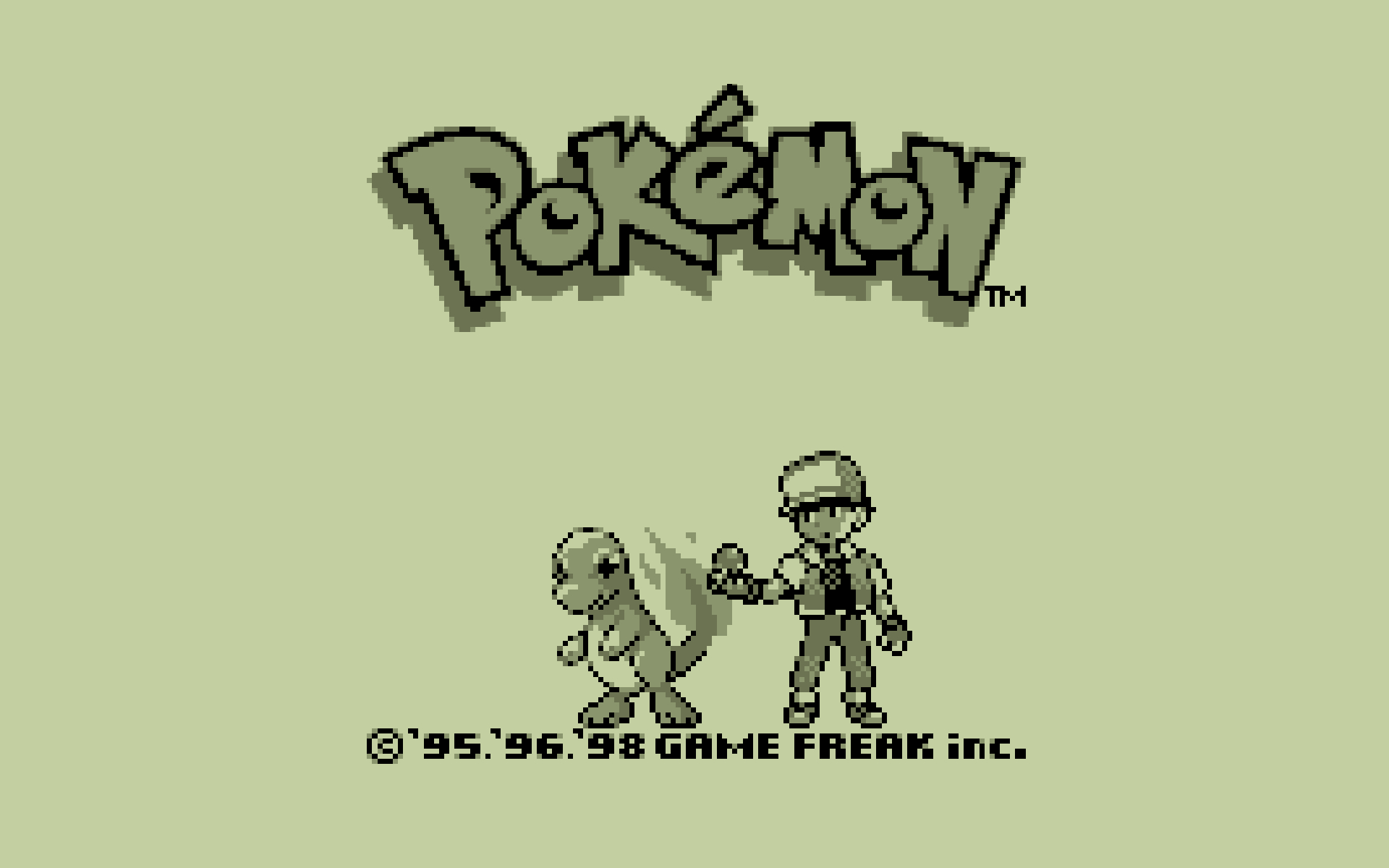 1920x1200 Pokemon Red Start Screen wallpaper, Desktop