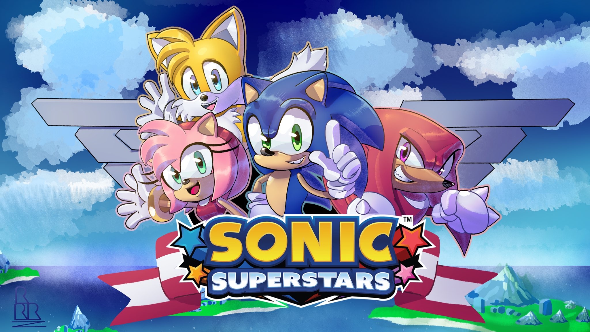 2050x1160 R•R•R• - Modern Day Superstars #SonicTheHedgehog #Tails #Knuckles #AmyRose #SonicSuperstars, Desktop