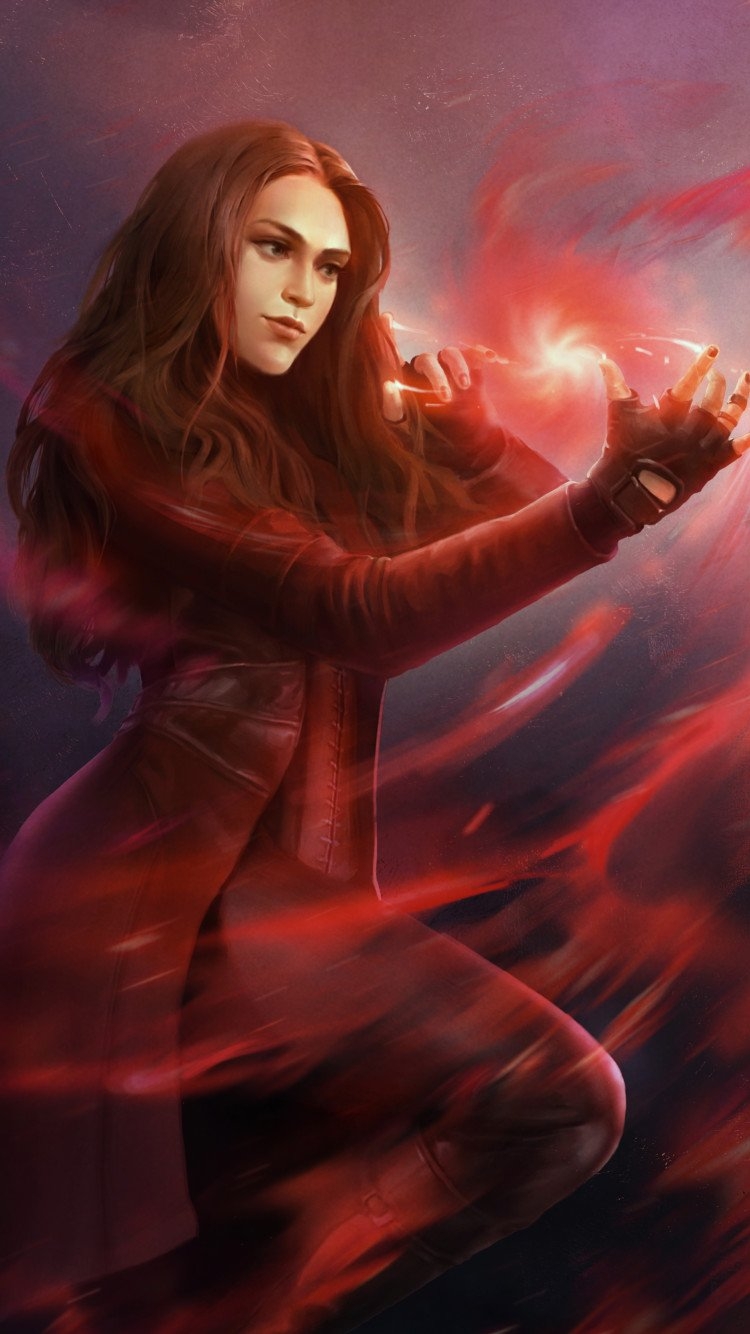 750x1340 Scarlet Witch Wallpaper, Phone