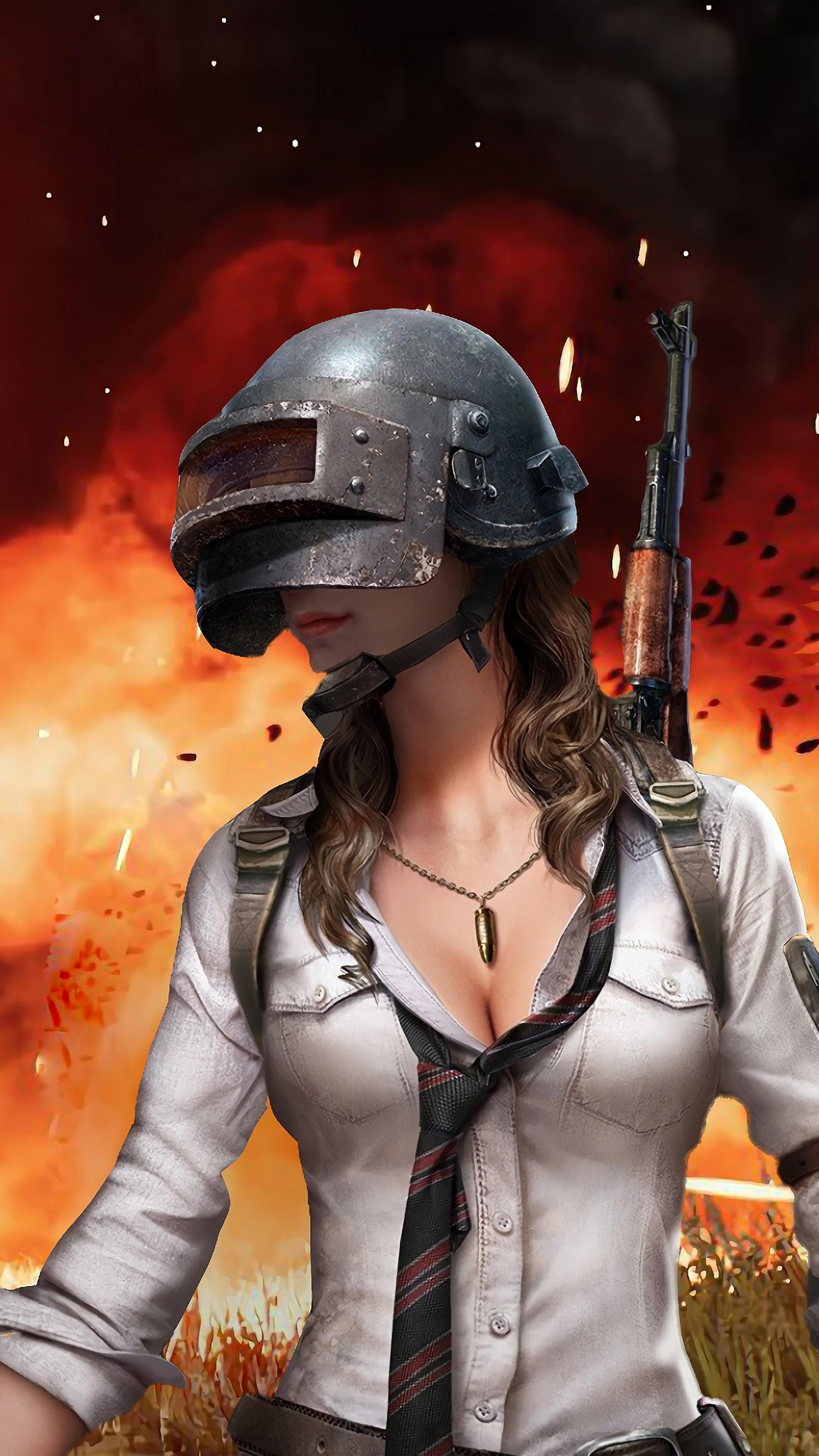 2160x3840 PUBG Girl PlayerUnknown's Battlegrounds 4K Wallpaper, Phone