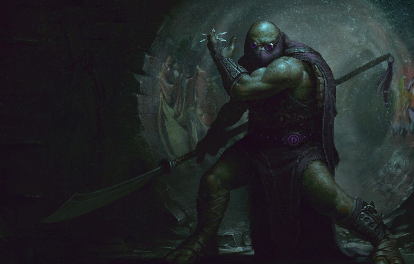 1340x850 Wallpaper Style, Background, Fantasy, Teenage mutant ninja turtles, Art, Style, Fiction, TMNT, Donatello, Donatello, Teenage Mutant Ninja Turtles, Donnie, Max Kostin, Donnie, Shuriken, by Max Kostin image for desktop, section фантастика, Desktop