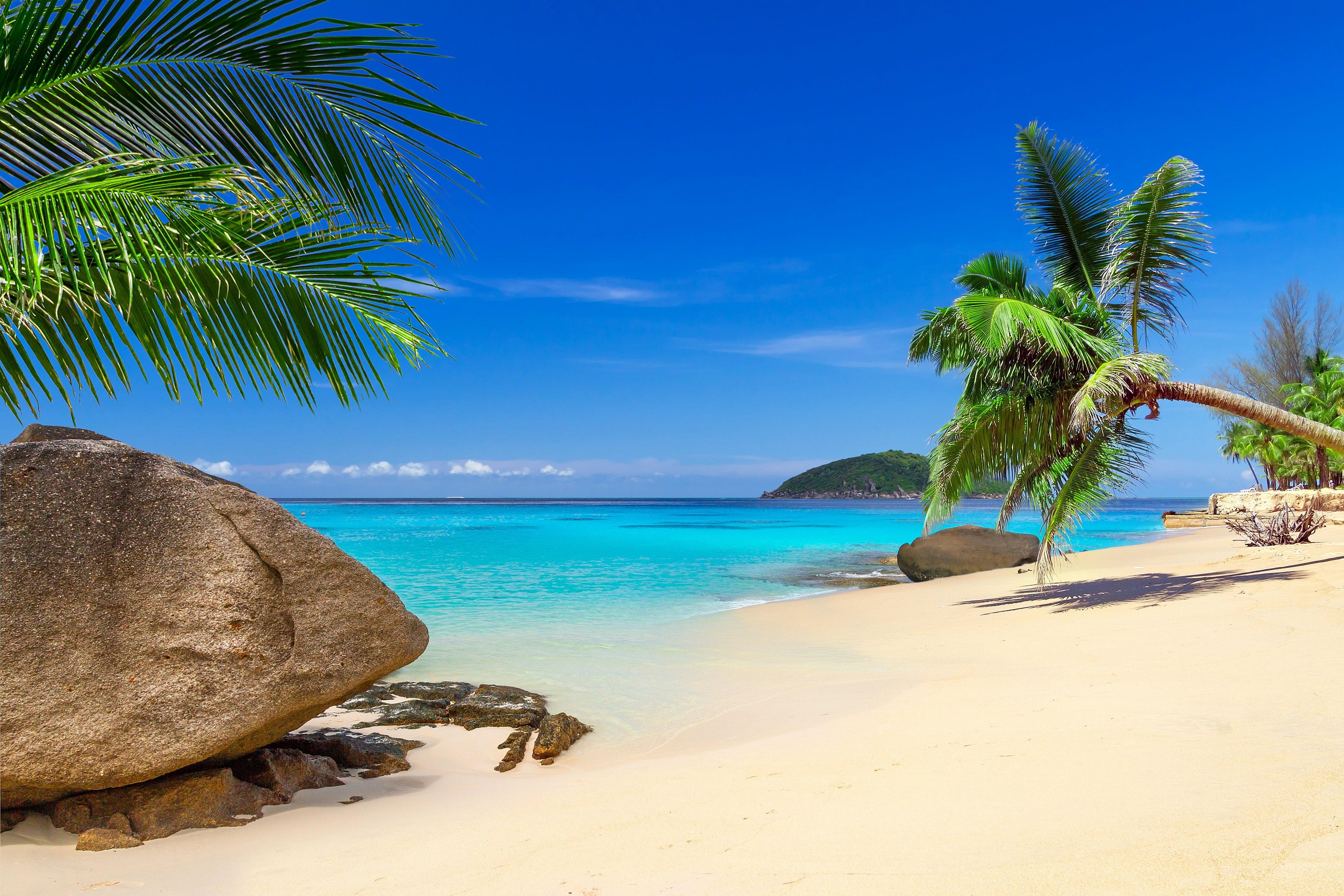 4200x2800 Thailand Tropics Coast Stones Scenery Sky Palma Sand Phuket Nature, Desktop