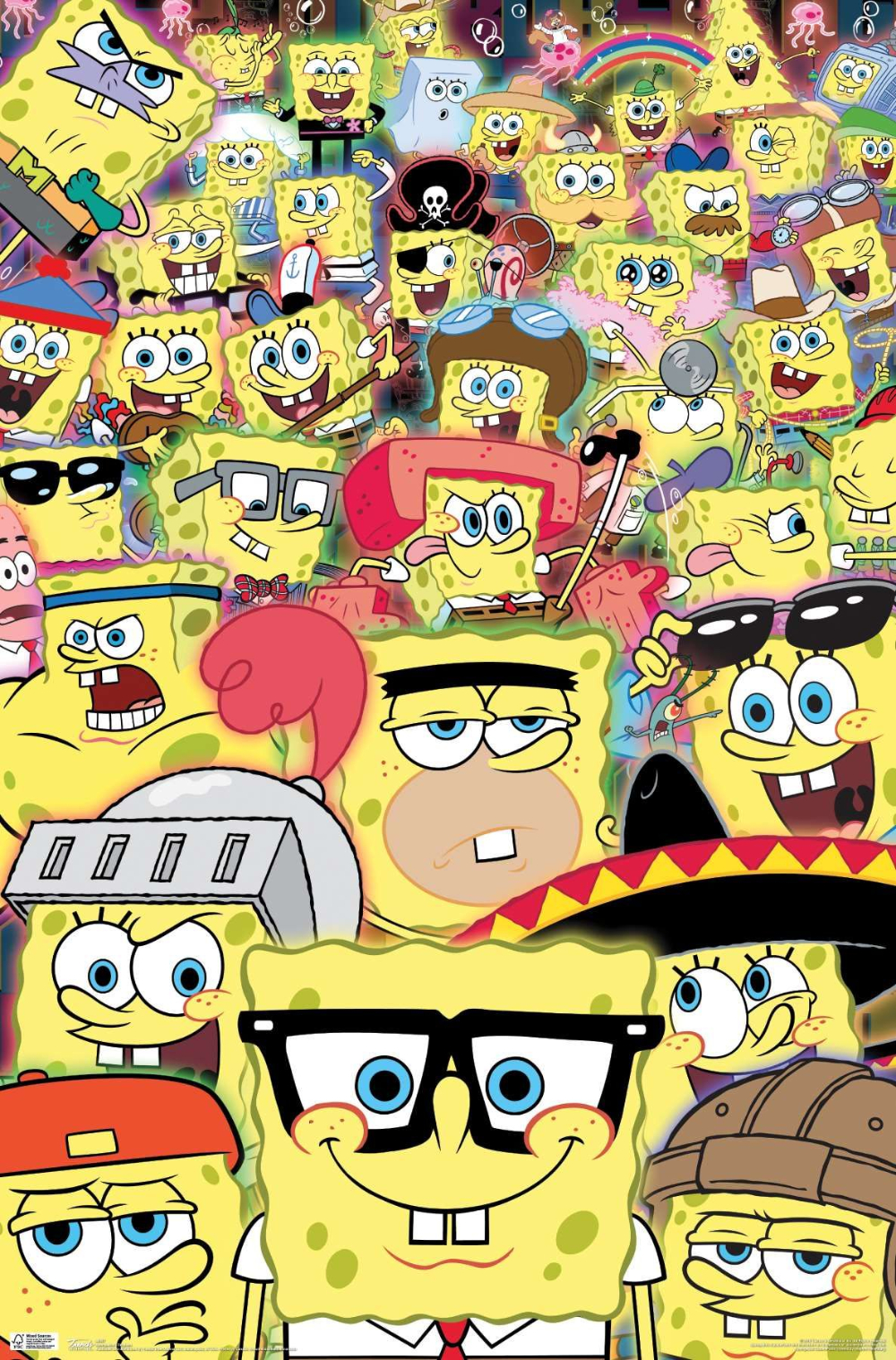 1000x1520 Spongebob Collage Wallpaper, Phone