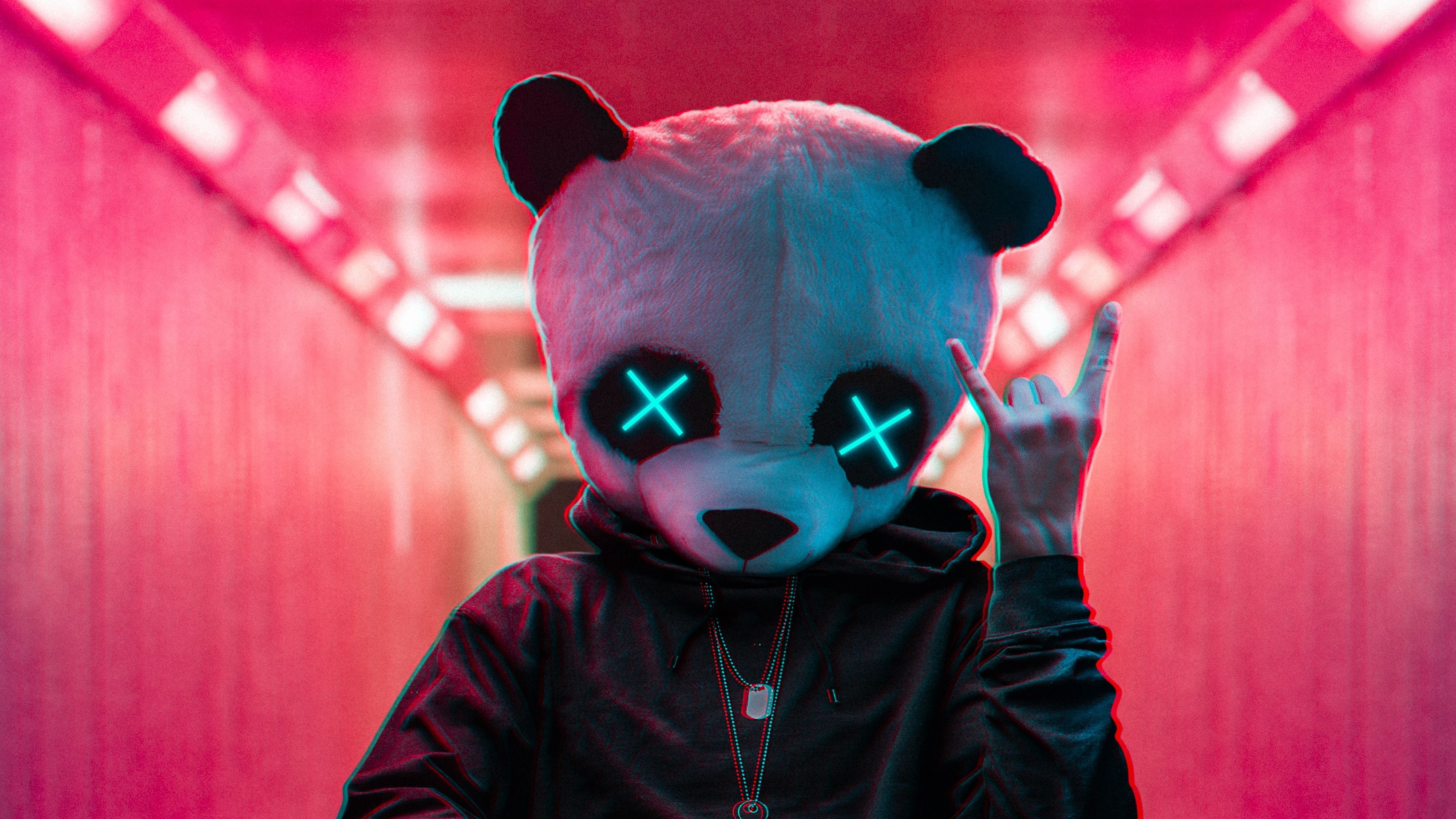 3280x1850 Rockstar Panda 4k, HD Photography, 4k Wallpaper, Image, Background, Photo and Picture, Desktop