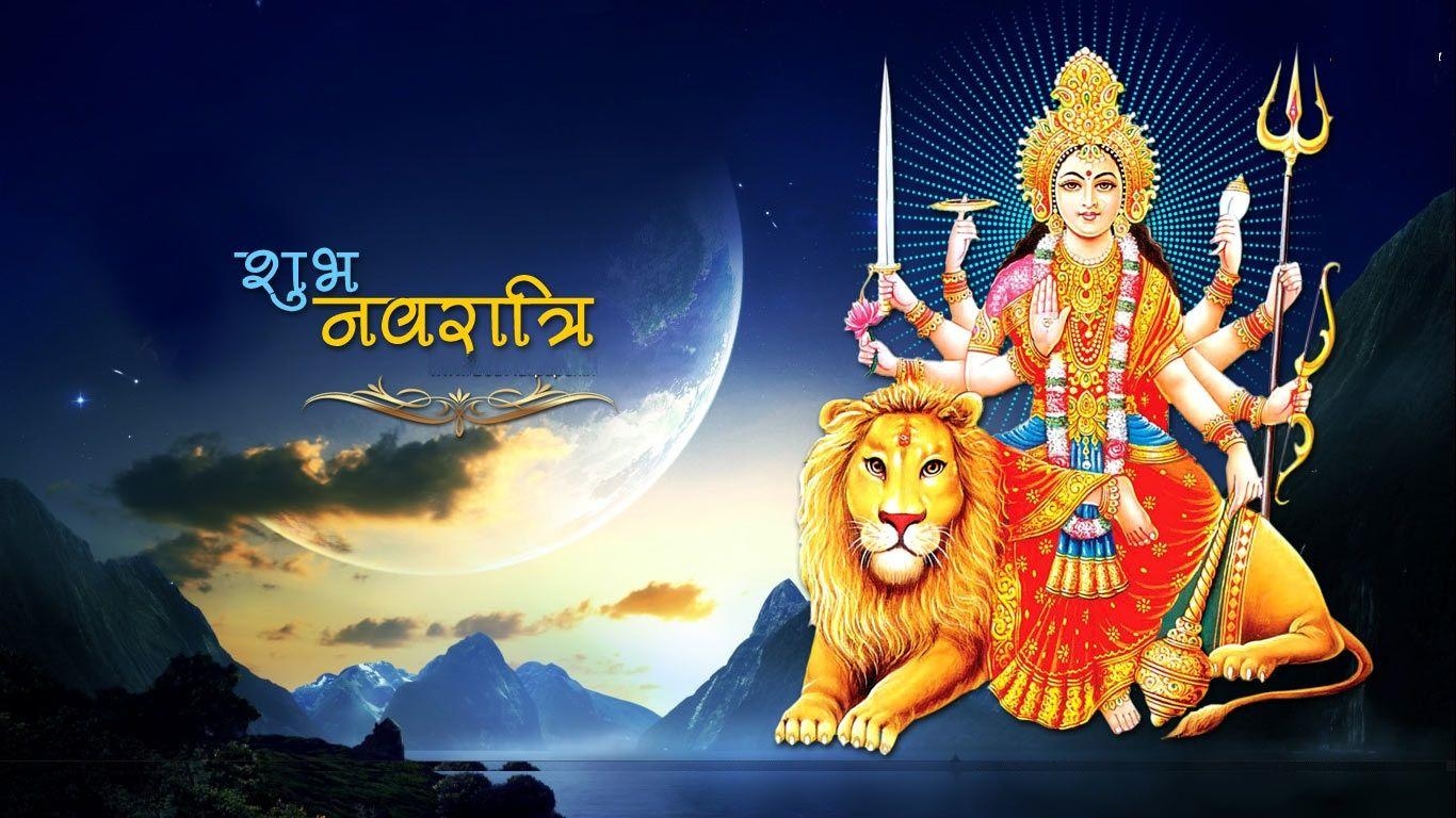 1370x770 Navratri Maa Durga Image for Whatsapp DP Profile, HD, Desktop