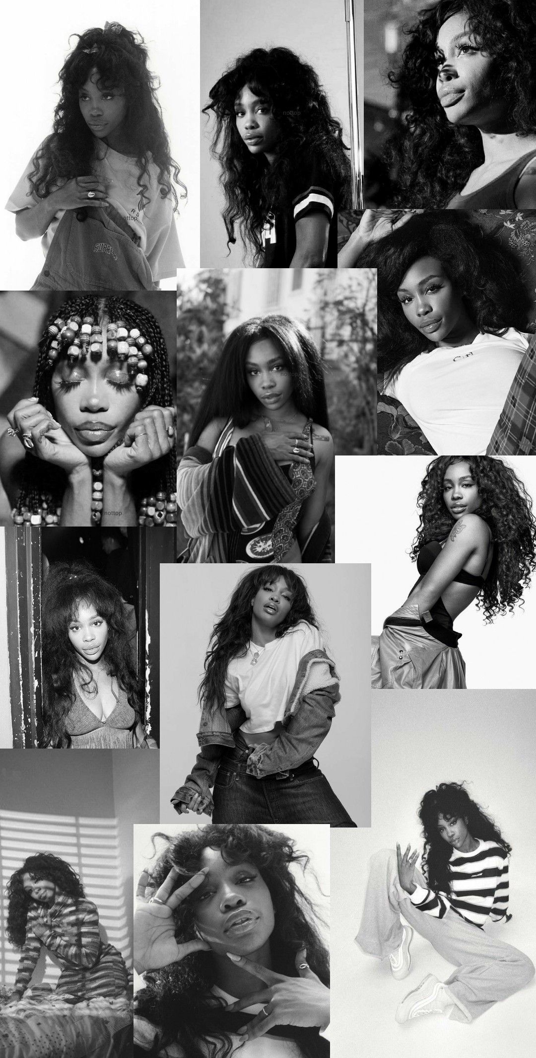 1080x2130 SZA black and white wallpaper. Black girl aesthetic, Black beauties, Black is beautiful, Phone