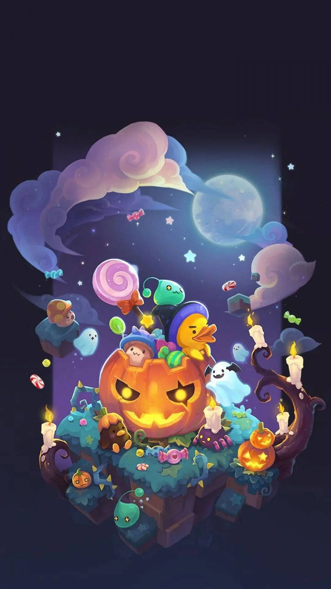 1080x1920 Cartoon Halloween Wallpaper, Phone