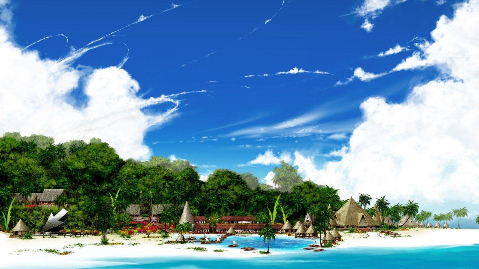 1920x1080 Paradise Beach Wallpaper wallpaper, Desktop