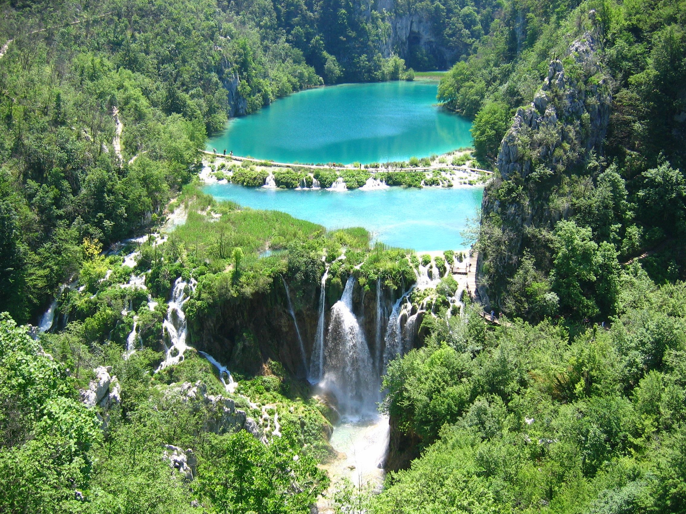 2280x1710 Plitvice Lakes National Park bird's eye view wallpaper, Desktop