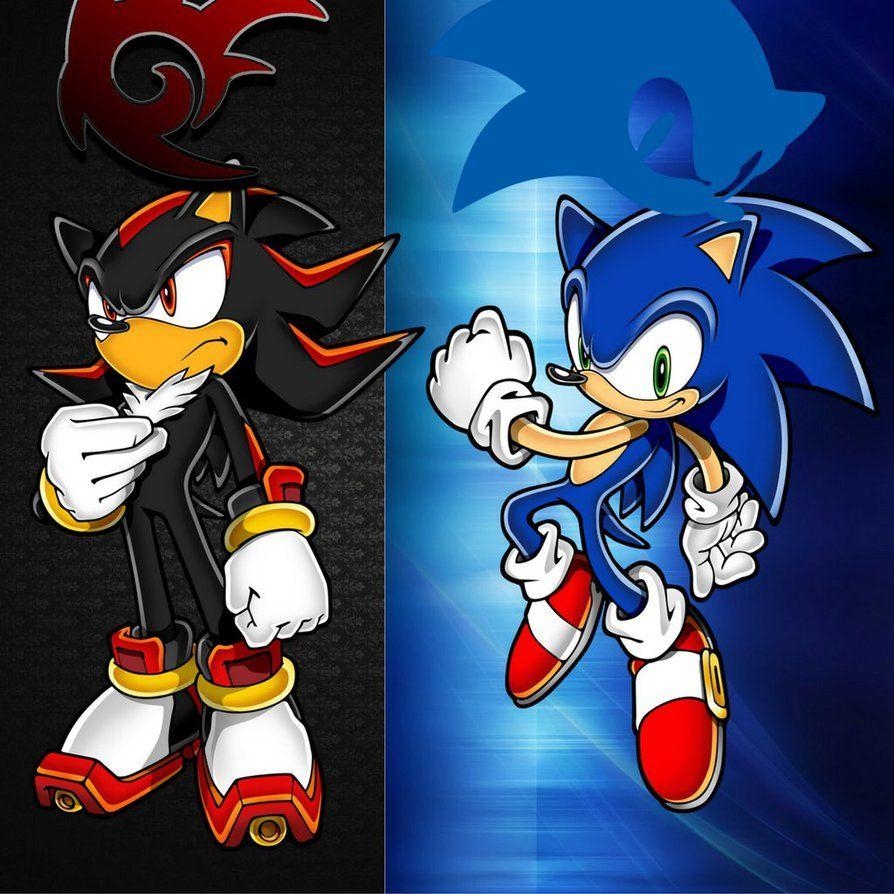 900x900 Sonic and Shadow Wallpaper, Phone