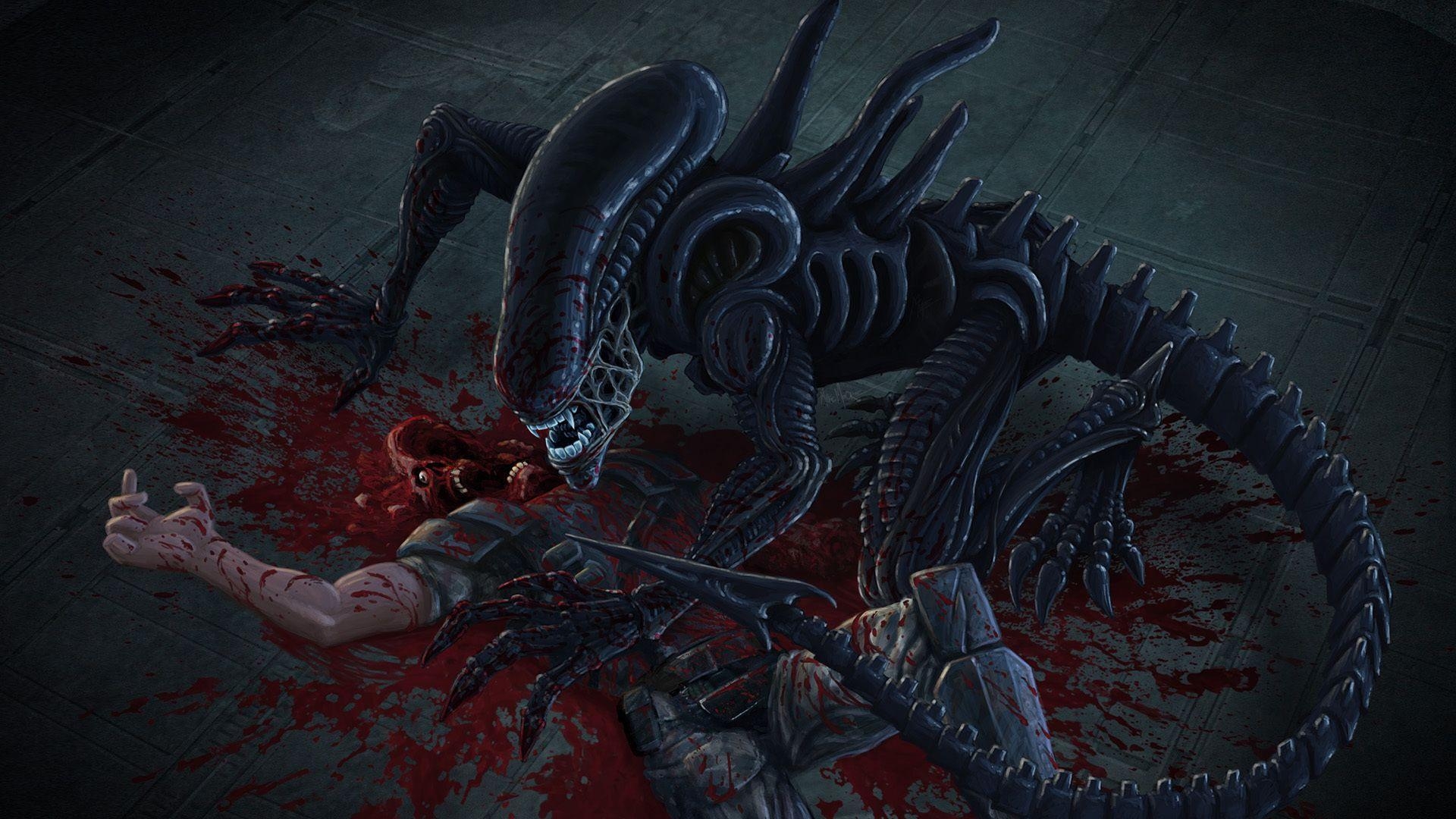 1920x1080 Download Wallpaper soldiers, the corpse, alien, xenomorph, section, Desktop