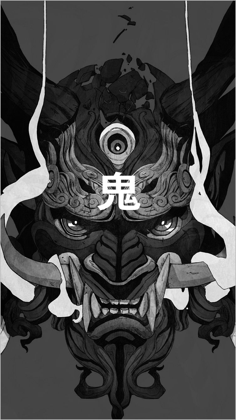 760x1340 Demon Oni Mask Art Wallpaper 4k. Masks art, Art wallpaper, Phone