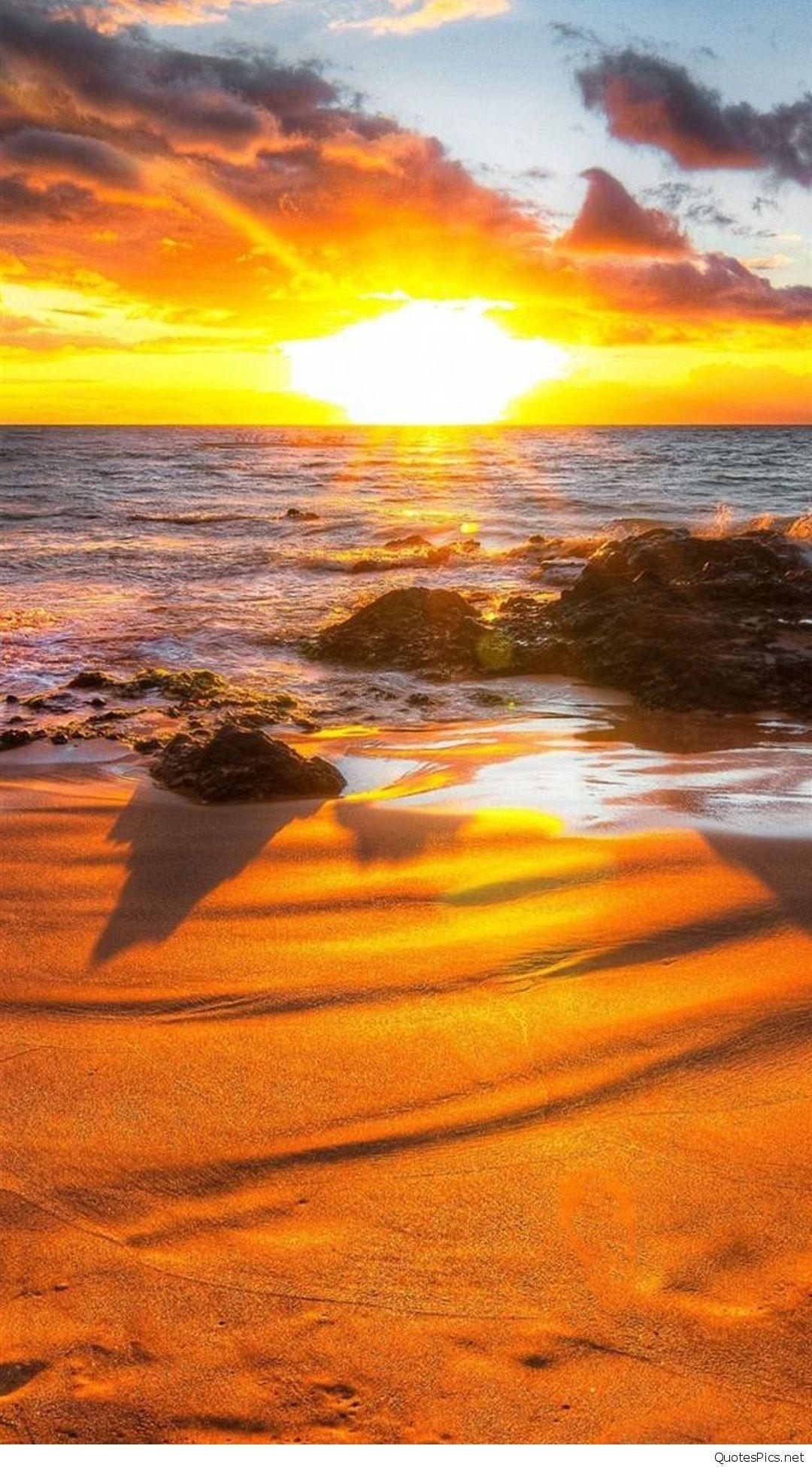 1080x1950 Beach Sunset iPhone Wallpaper Wallpaper HD Nature, Phone