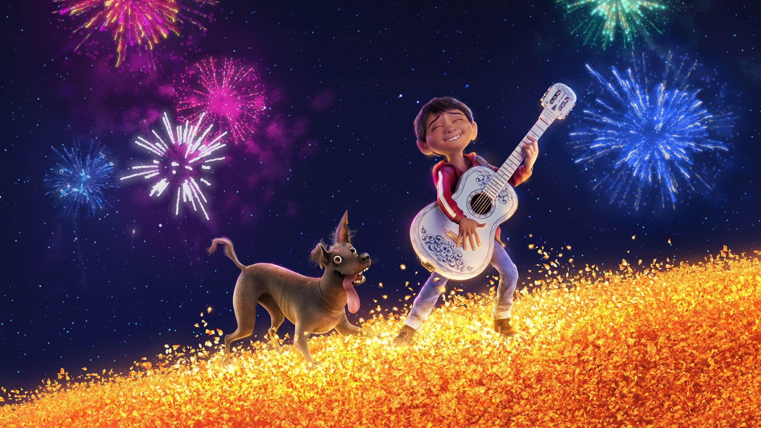 2560x1440 Wallpaper Coco, Miguel, Dante, Pixar, Animation, 4K, 8K, Movies, Desktop