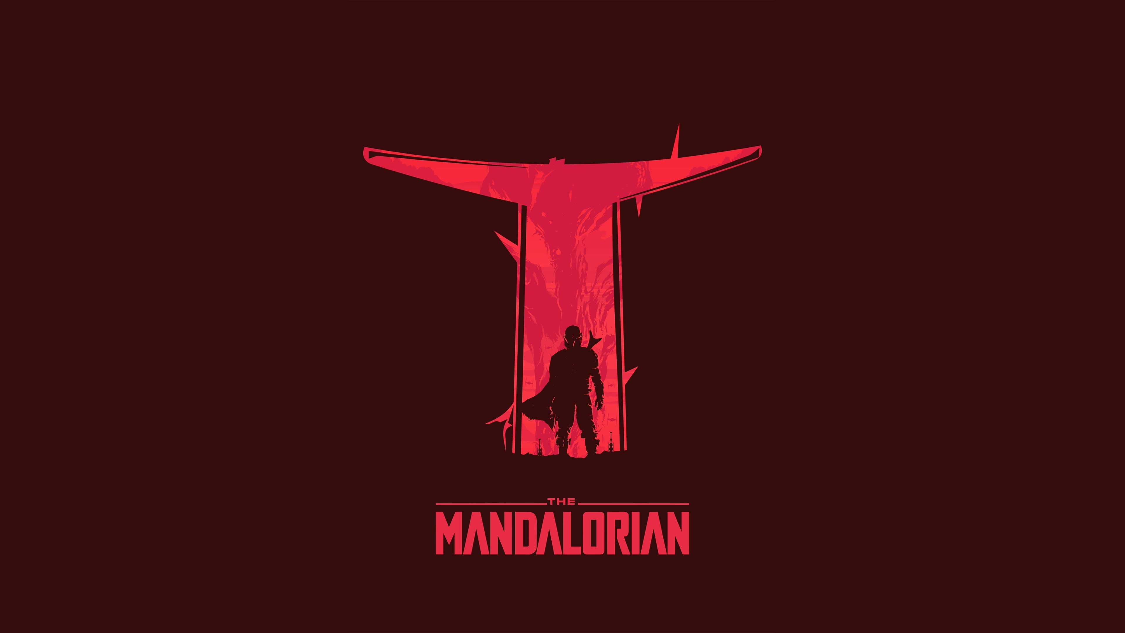 3840x2160 The Mandalorian Minimalist Wallpaper, HD TV Series 4K Wallpaper, Desktop