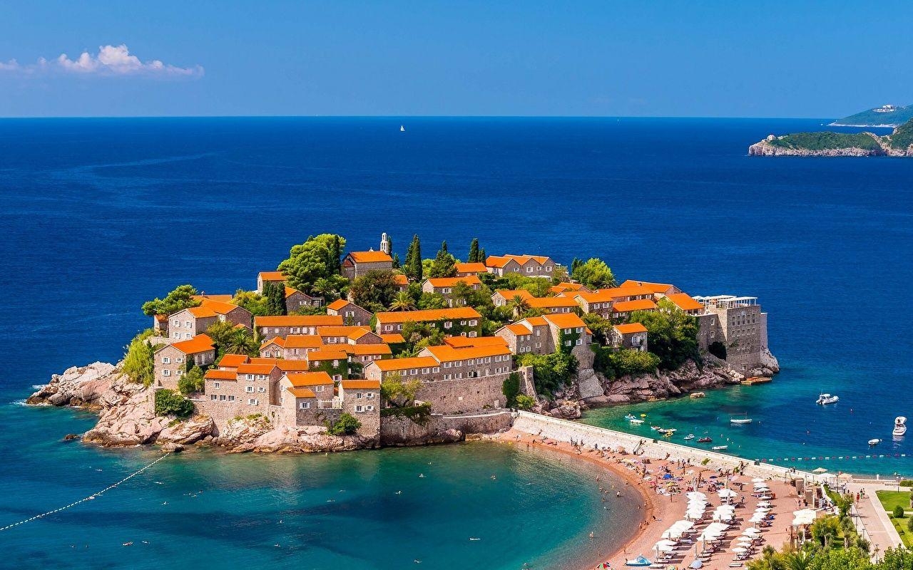 1280x800 Wallpaper Montenegro Sveti Stefan, Montenegro, Adriatic Sea Nature, Desktop