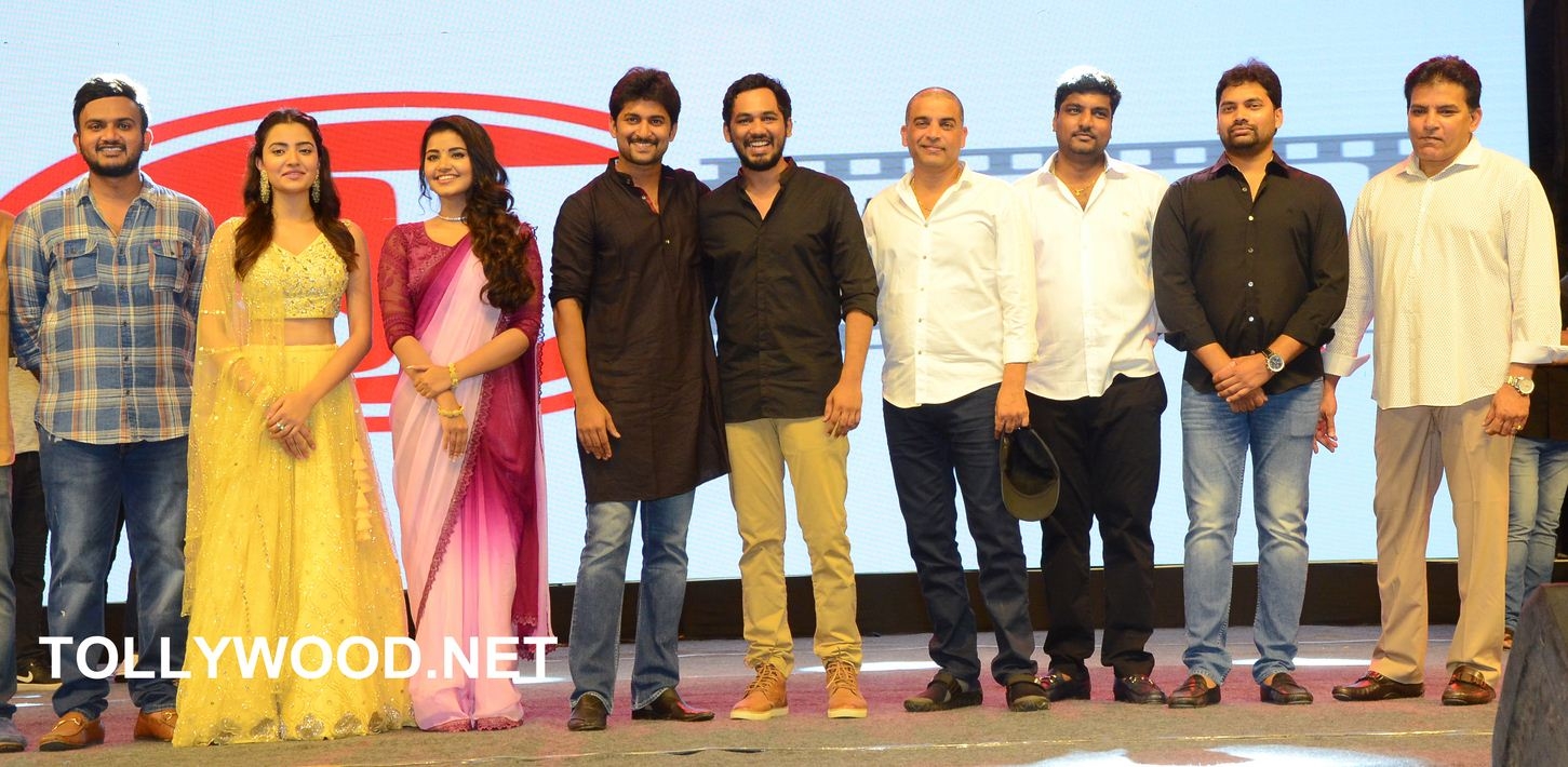 1460x710 Krishnarjuna Yuddham Pre Release Event Photo, Dual Screen