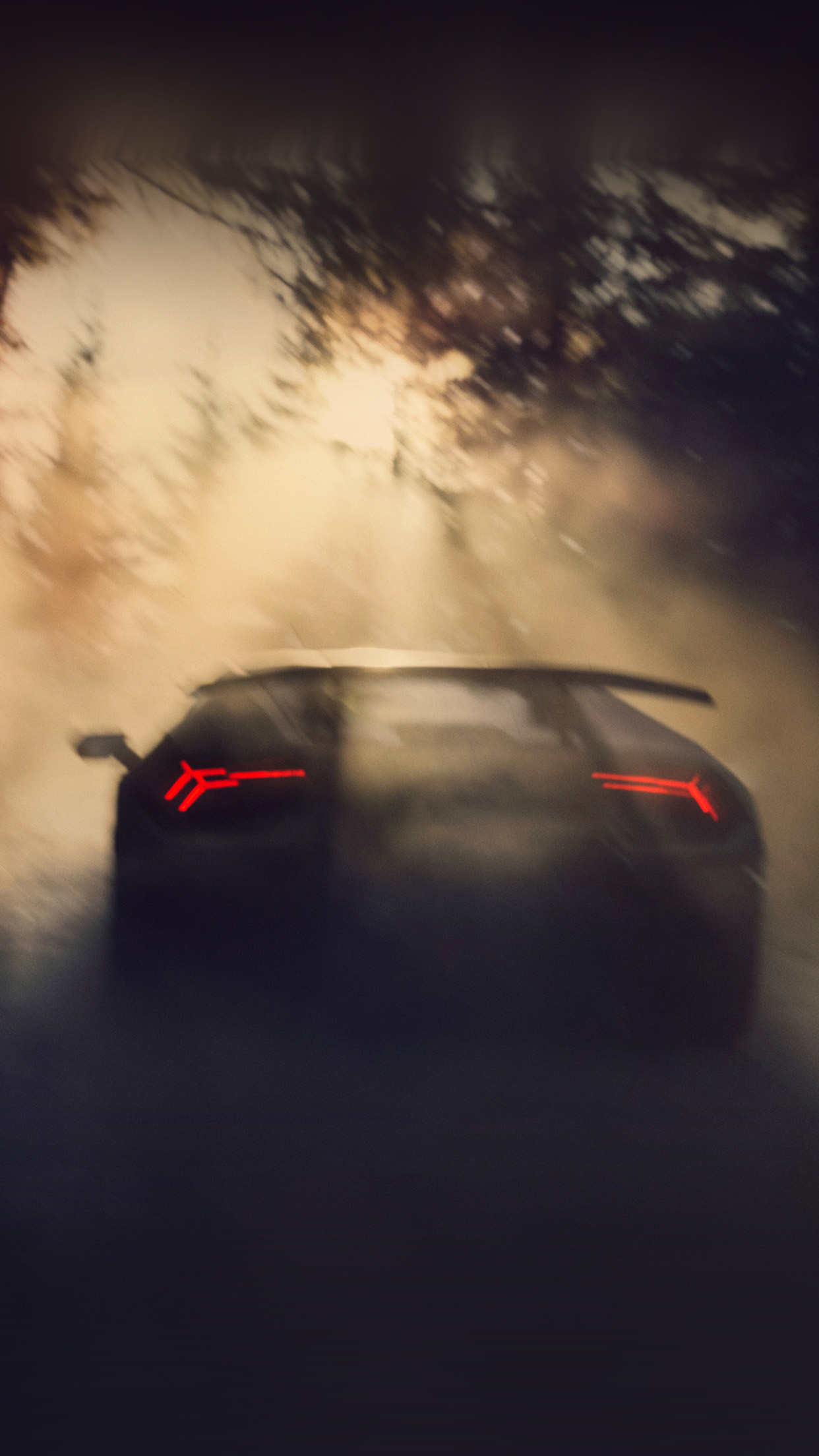 1250x2210 iPhone X wallpaper. car lamborghini dark street drive art, Phone