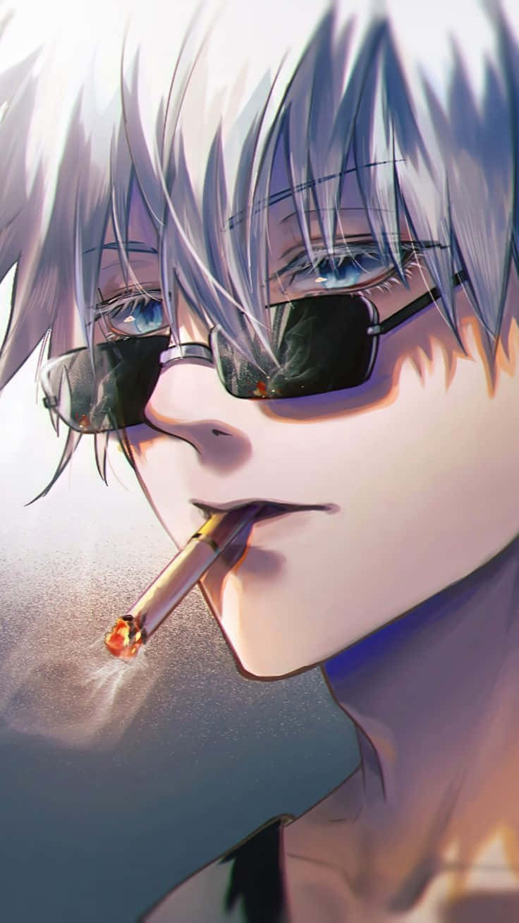 740x1310 Download Nice Anime Smoking Gojo Satoru Wallpaper, Phone