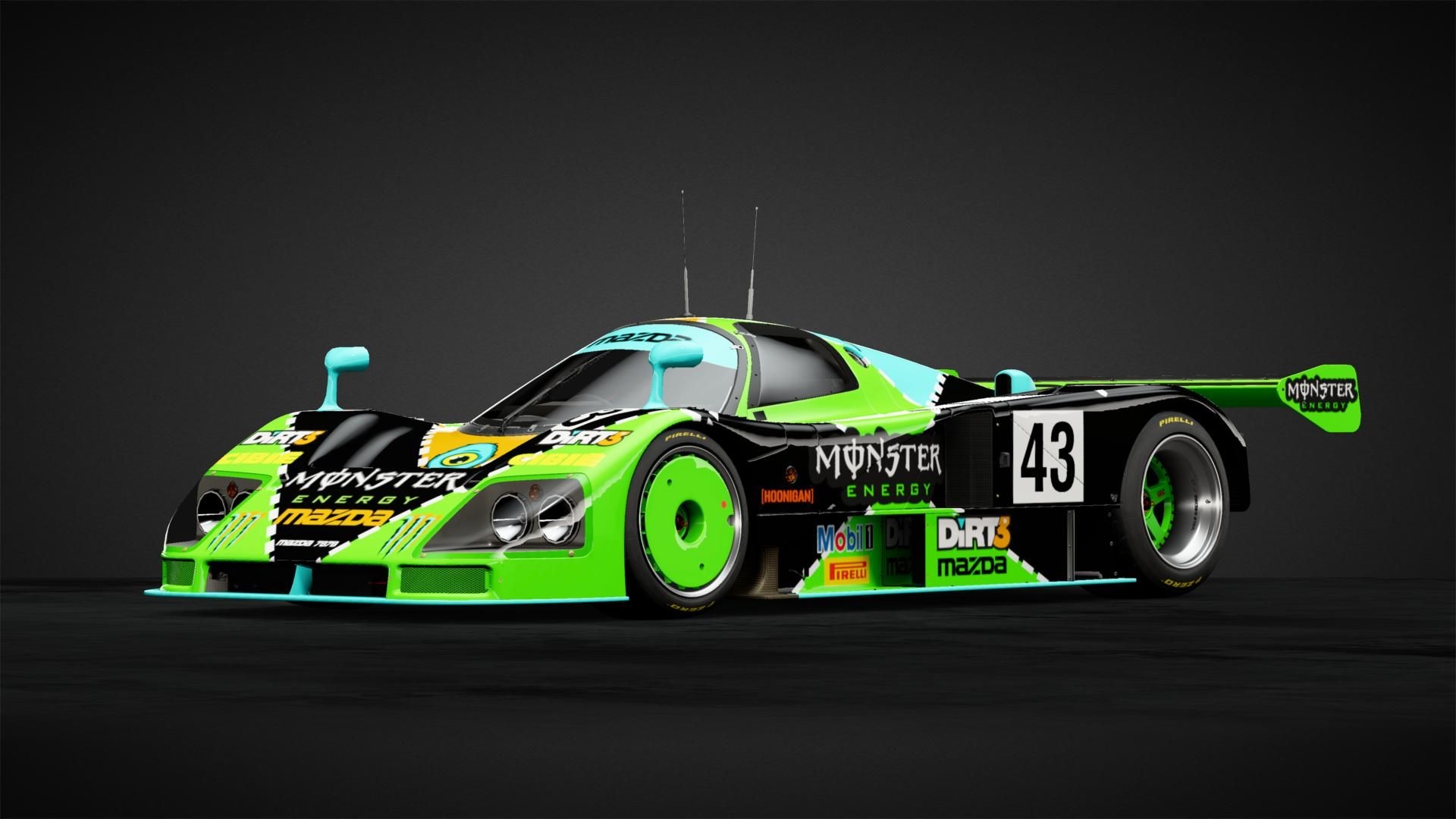 1920x1080 Mazda 787B MONSTER energy DiRT3 Livery by Xx_95kene_xX. Community. Gran Turismo Sport, Desktop