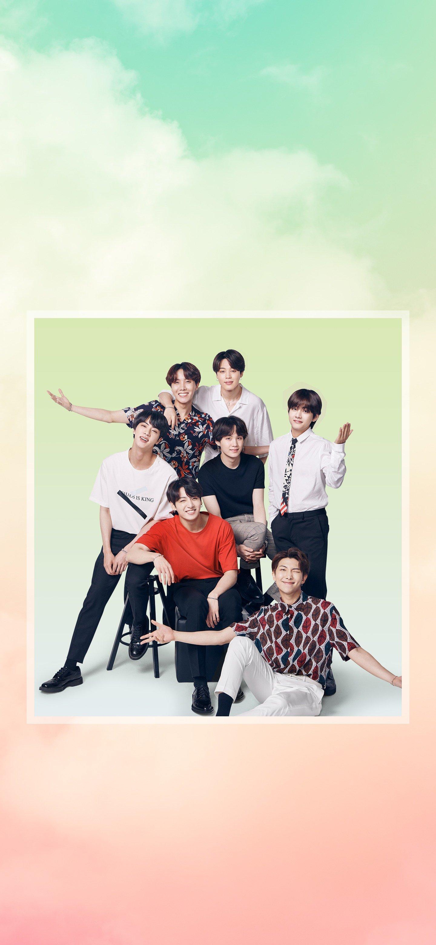 1440x3120 Picture] 2019 Spring LG smartworld BTS theme wallpaper & AOD [190302], Phone