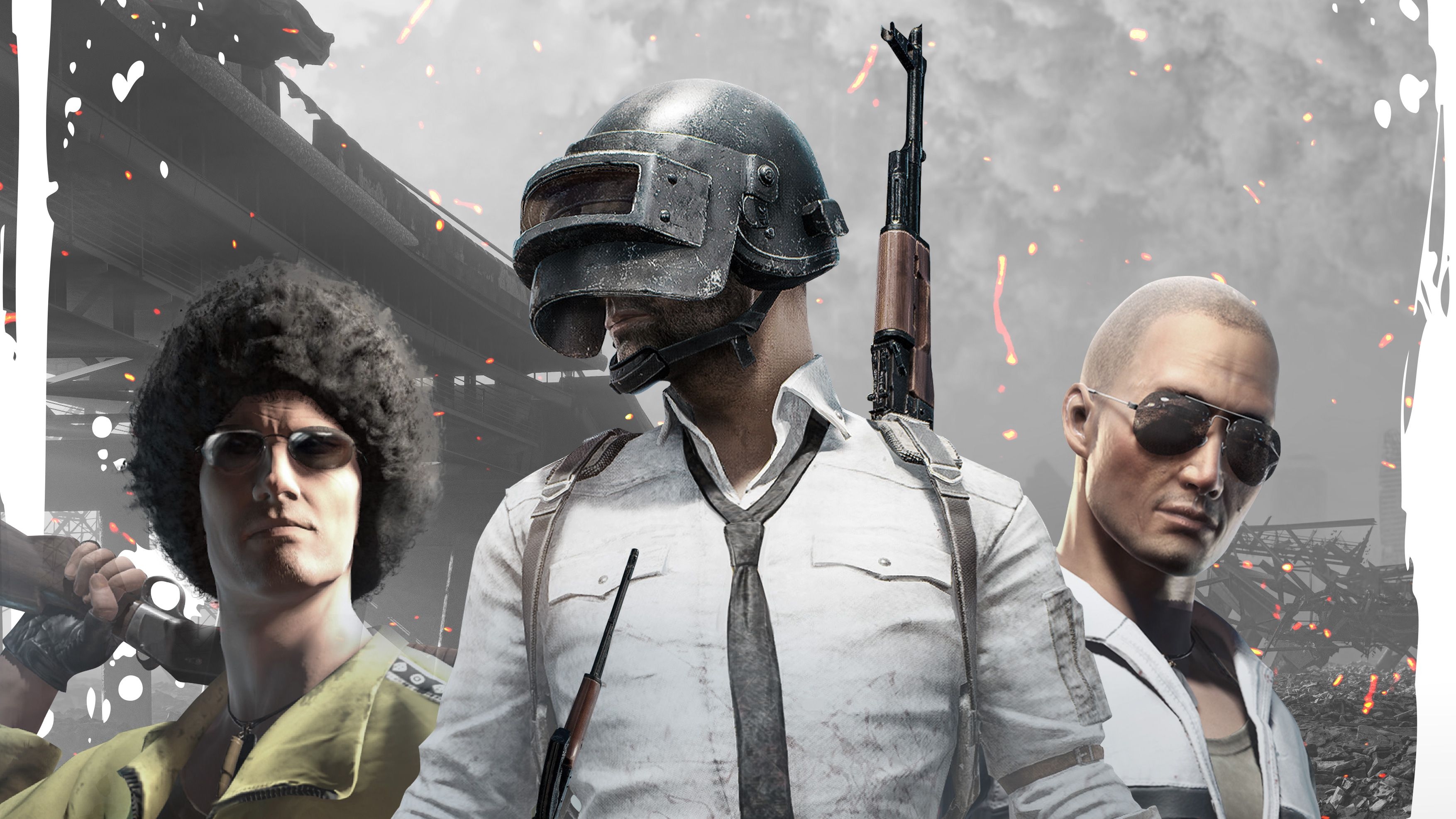 3510x1980 Wallpaper PUBG PlayerUnknown's Battlegrounds 1024x576. Tags: Cool, Free, Windows 10, Desktop