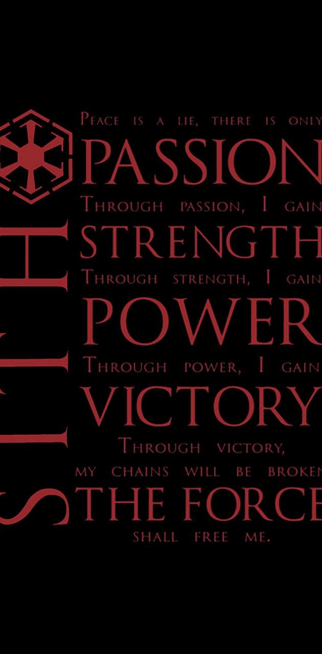 630x1280 Sith code wallpaper, Phone