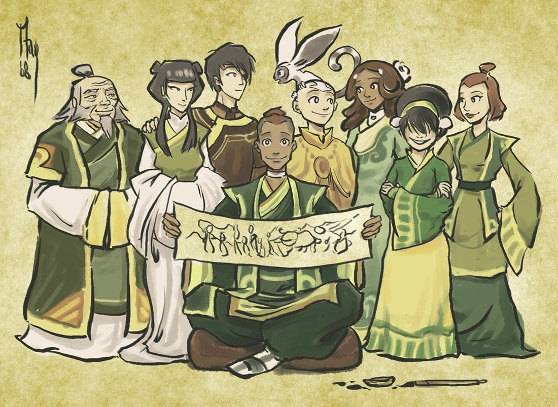 1100x810 Avatar: The Last Airbender Fan Art: Avatar Team. Avatar airbender, The last airbender, Avatar aang, Desktop