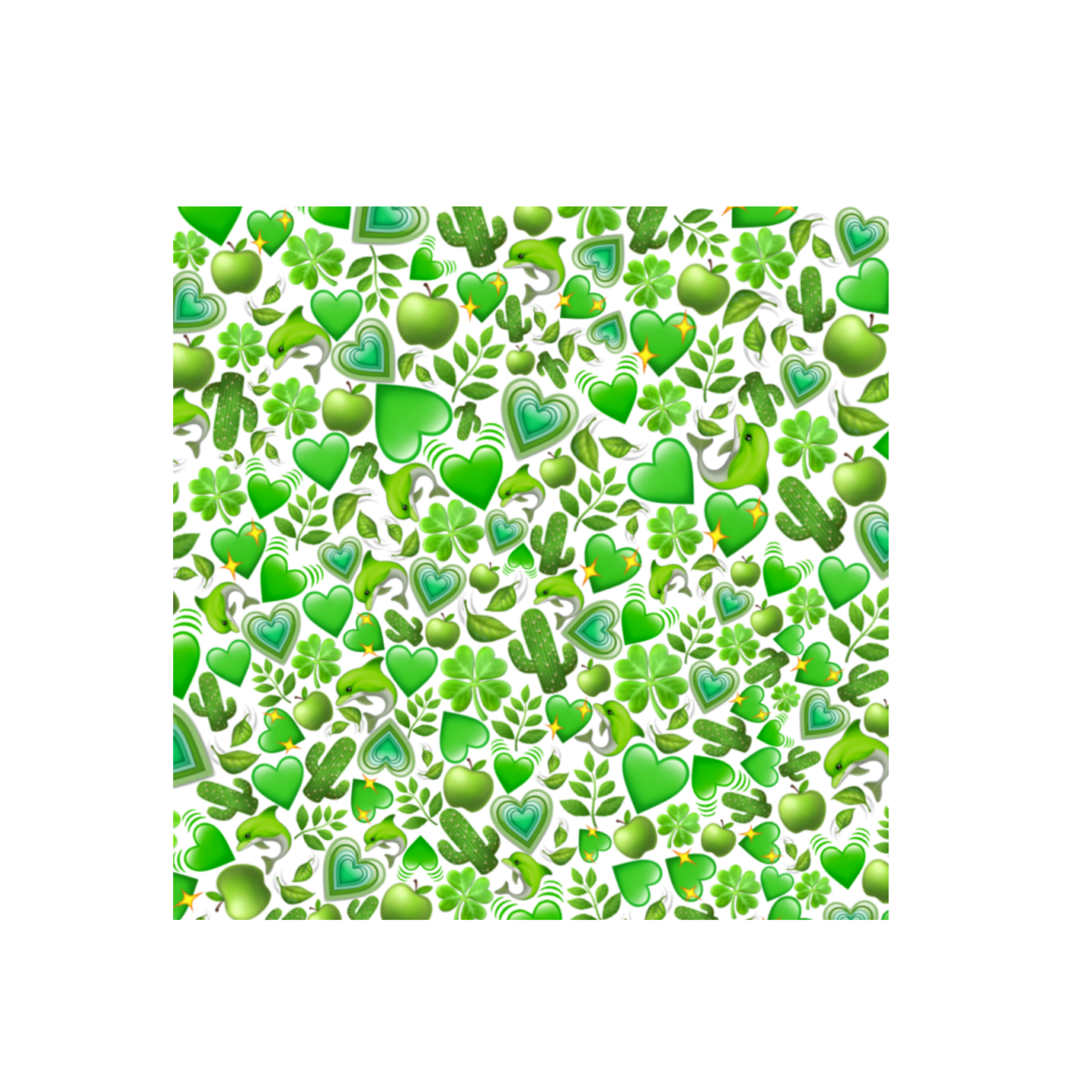 3470x3470 green emoji background stickers sticker, Phone