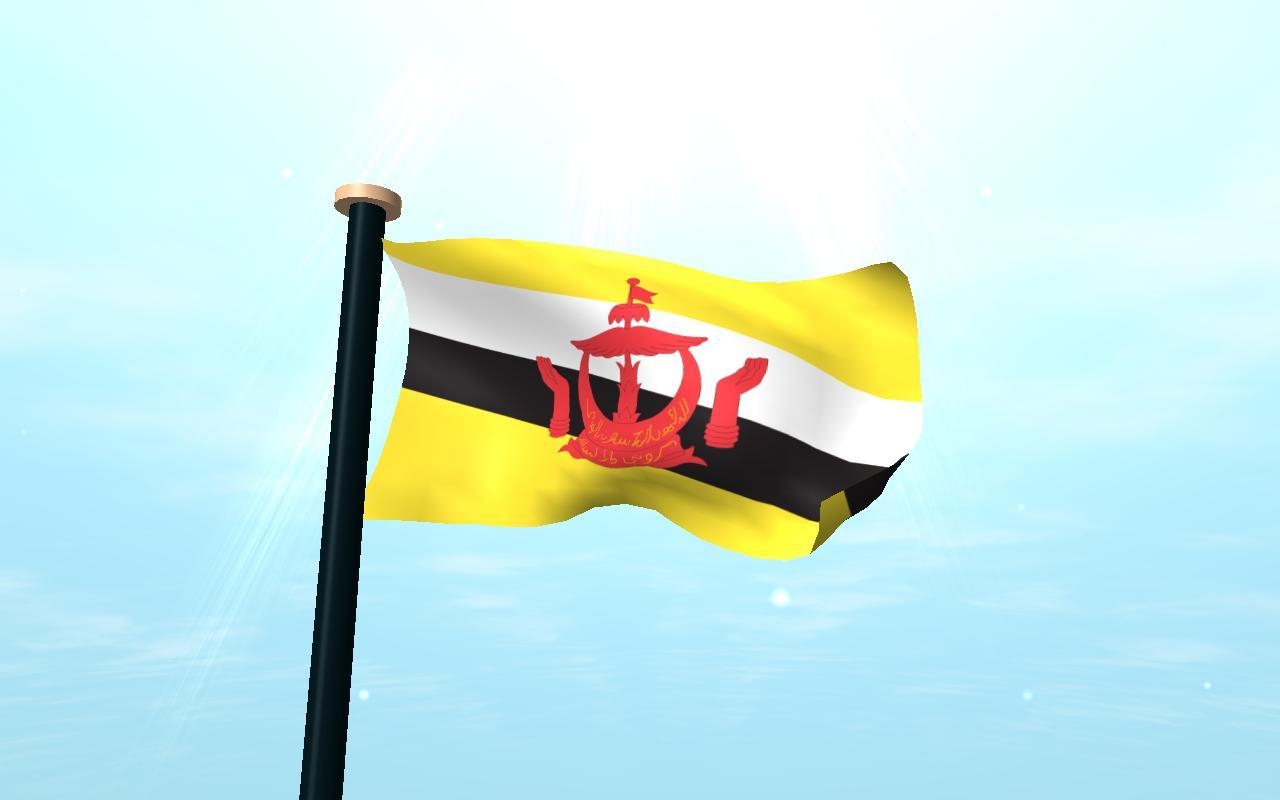 1280x800 Brunei Darussalam Flag 3D Free for Android, Desktop