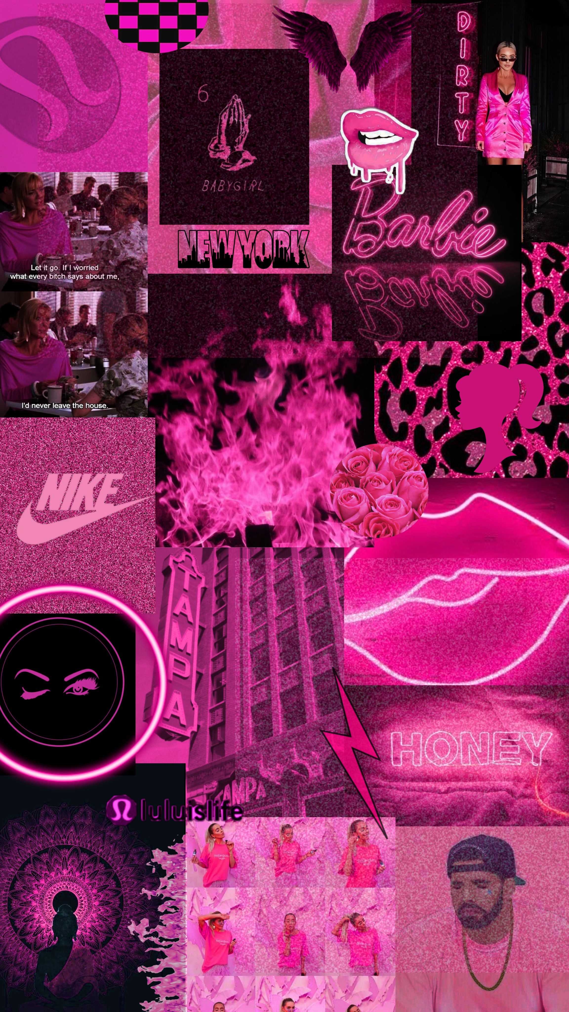 2310x4100 Hot Pink Aesthetic Wallpaper, Phone