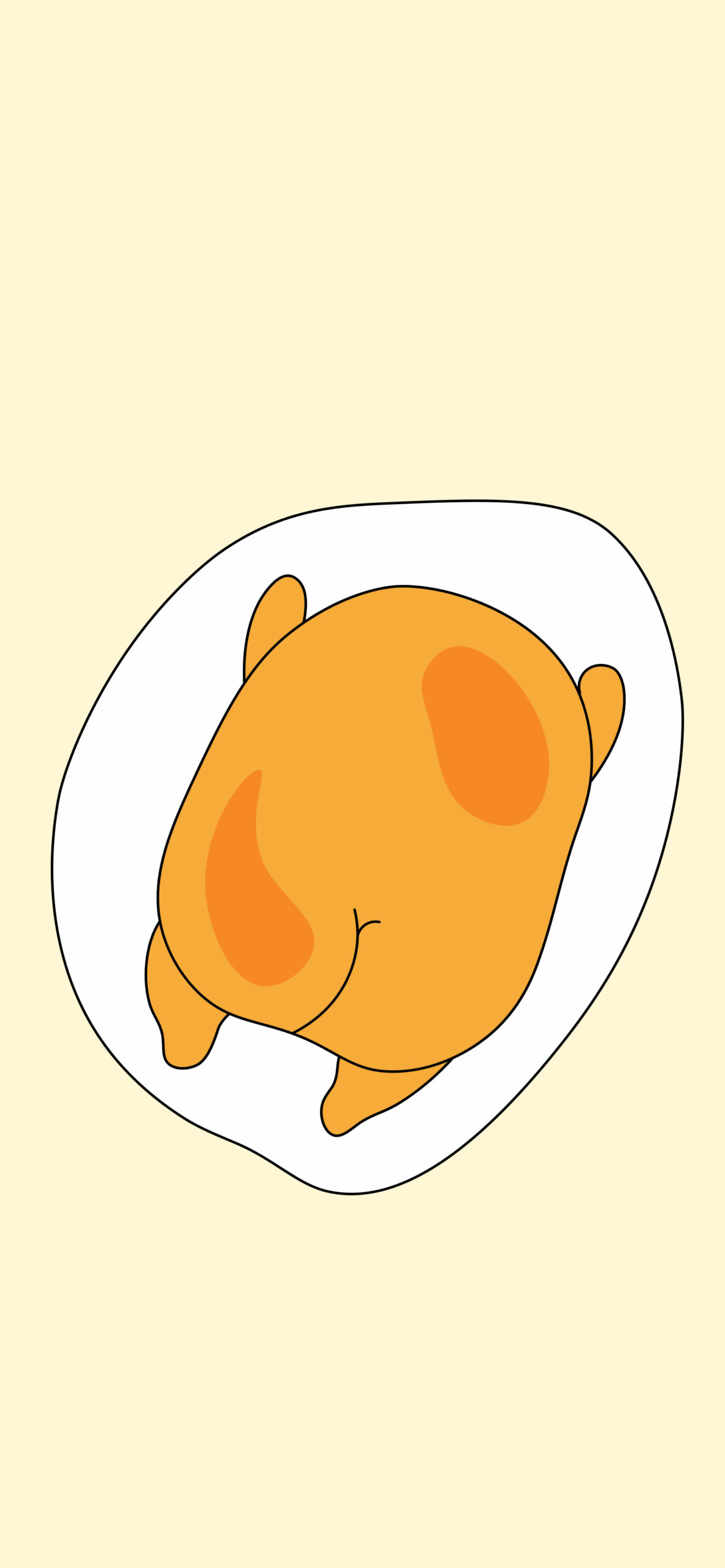 1190x2560 Gudetama Yellow Wallpaper, Phone