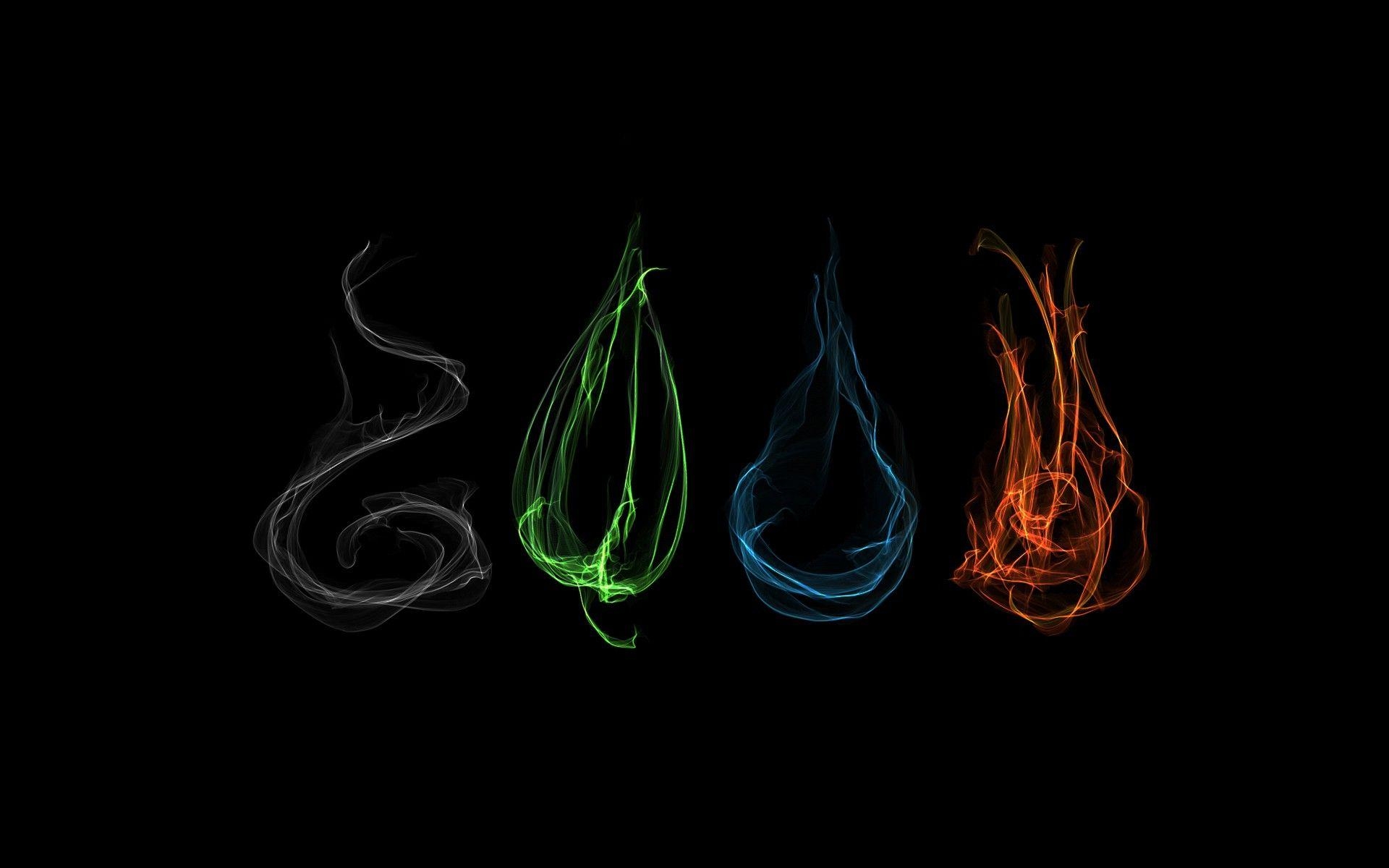 1920x1200 four Elements, Simple Background, Abstract Wallpaper HD / Desktop, Desktop