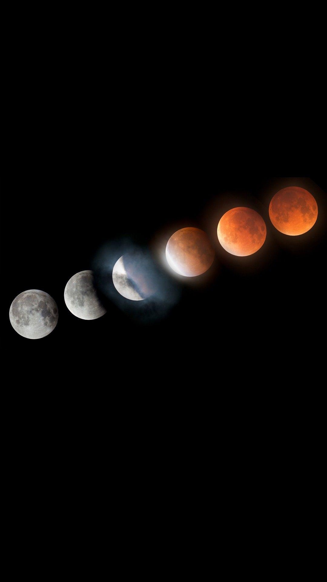 1080x1920 iPhone X Wallpaper Super Blood Moon Lunar Eclipse 3D iPhone, Phone