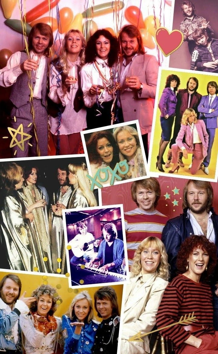 720x1170 ABBA phone collage background. Abba, Collage background, Mama mia, Phone