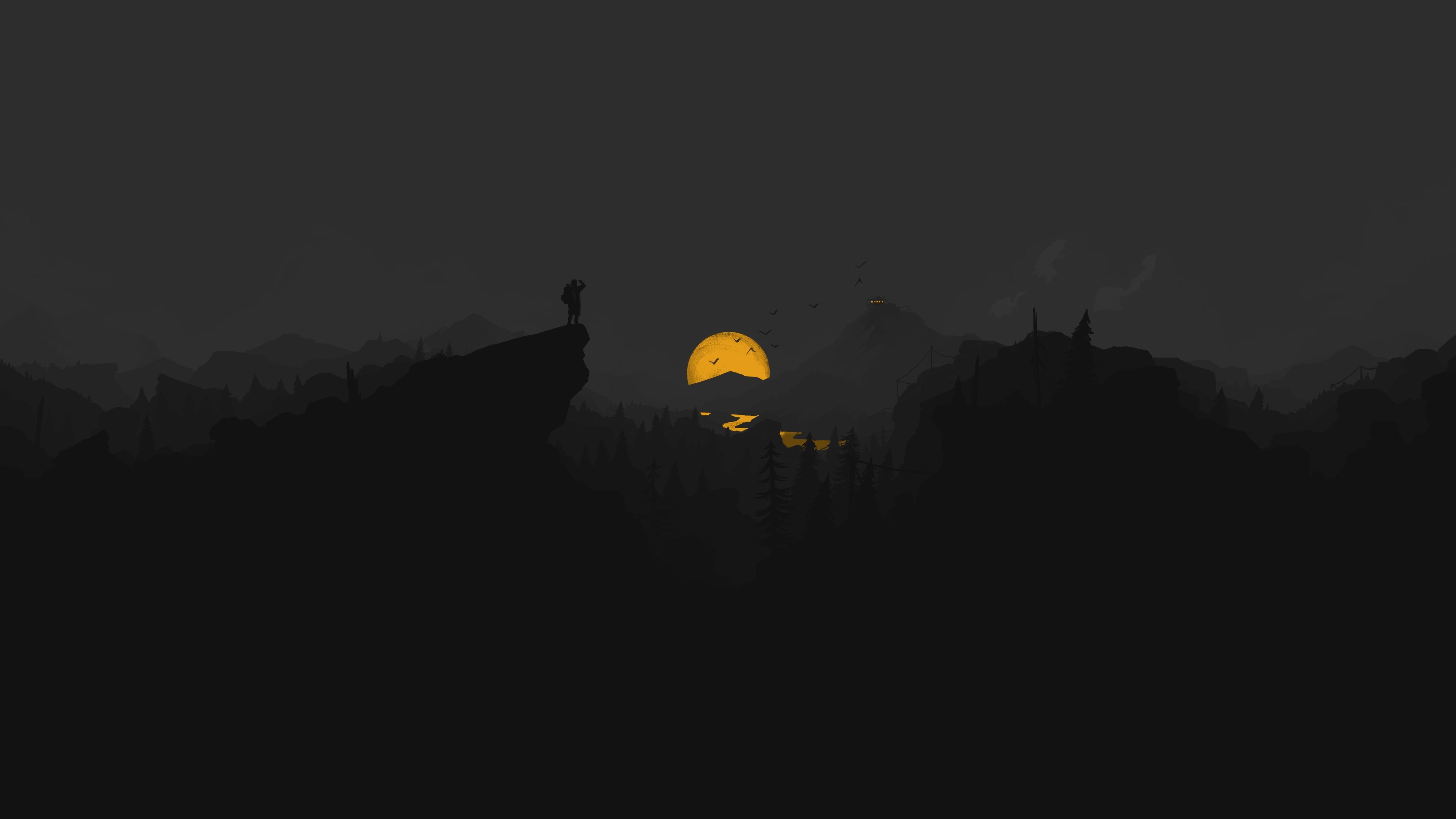 5120x2880 Firewatch Dark Version. Dark background wallpaper, Computer wallpaper desktop wallpaper, Aesthetic desktop wallpaper, Desktop