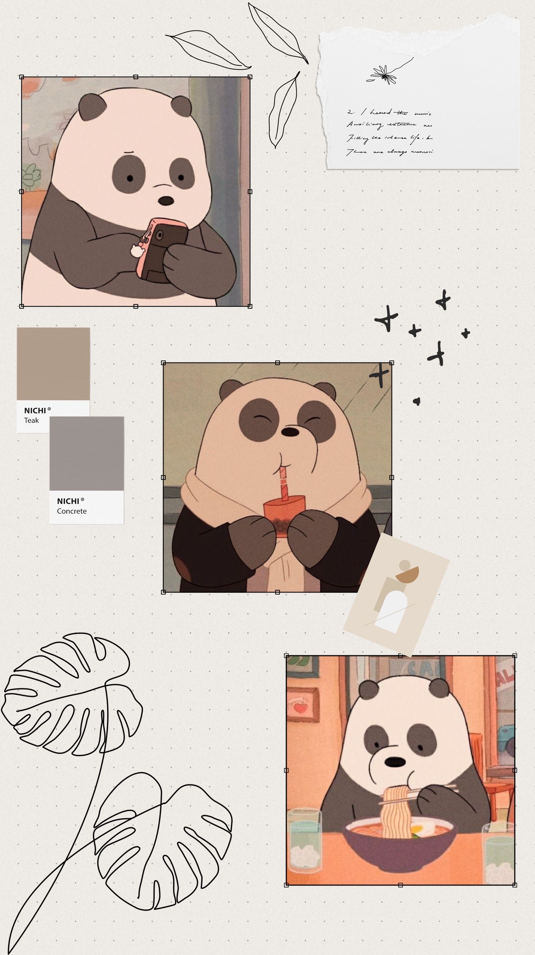 1870x3330 We Bare Bears WALLPAPER! di 2020. Seni buku, Lukisan flamingo, Ilustrasi karakter, Phone