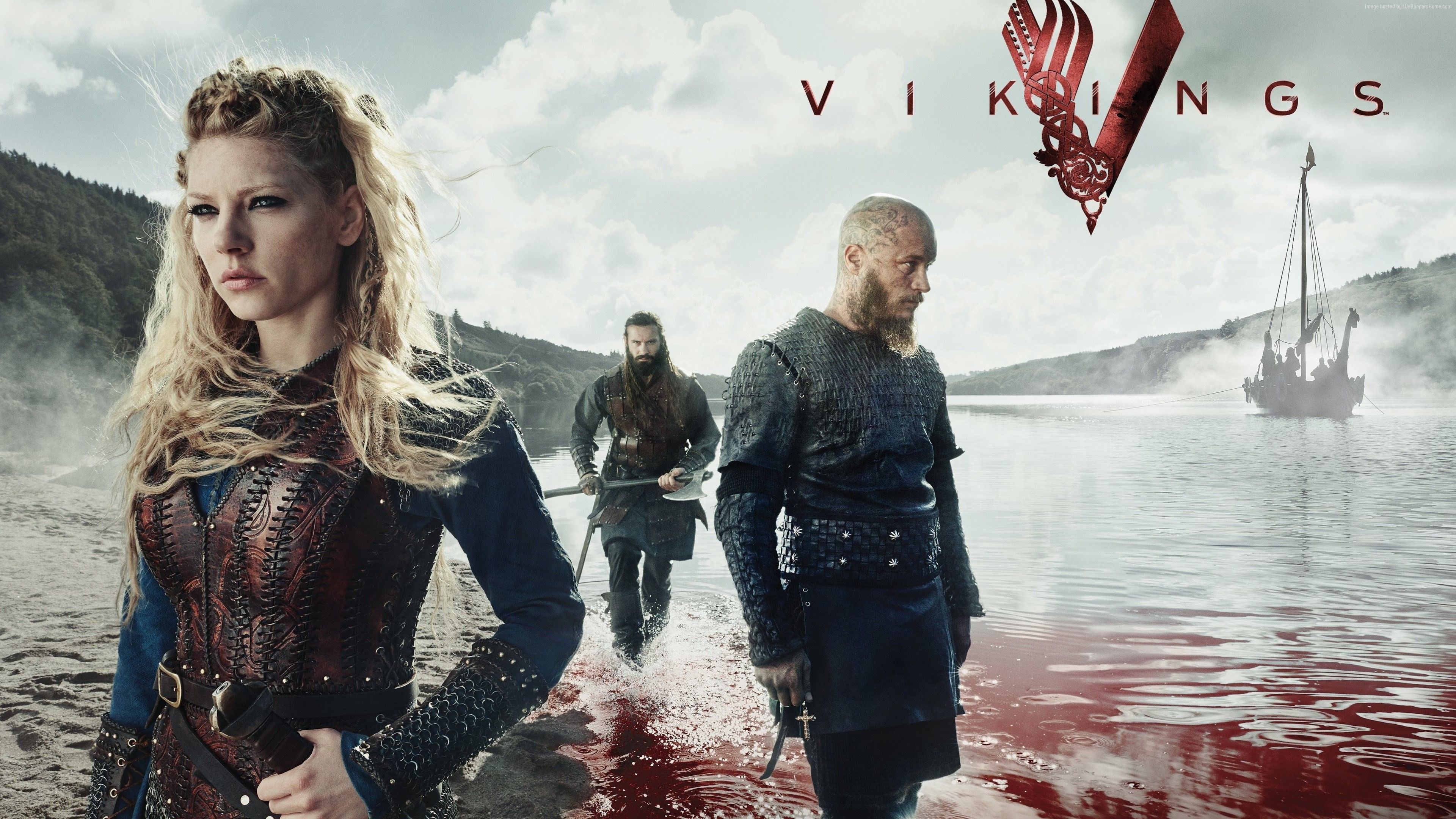 3840x2160 Wallpaper Vikings, season Travis Fimmel, Katheryn Winnick, 4K, Movies Wallpaper Download Resolution 4K Wallpaper, Desktop