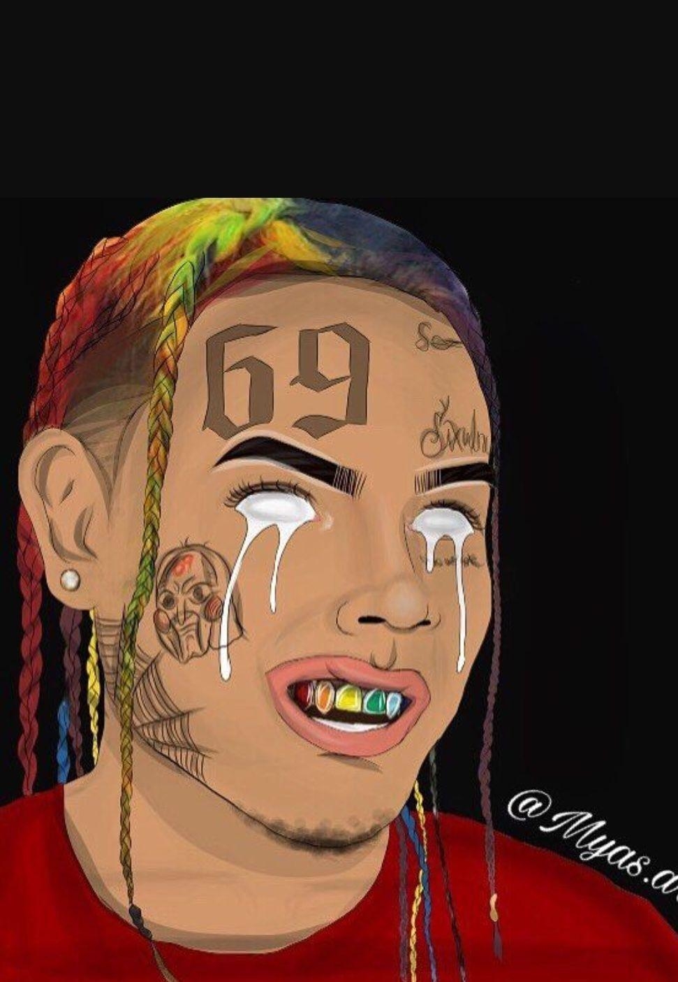 980x1410 tekashi69. Cute cartoon. Rapper art, Rap, Phone