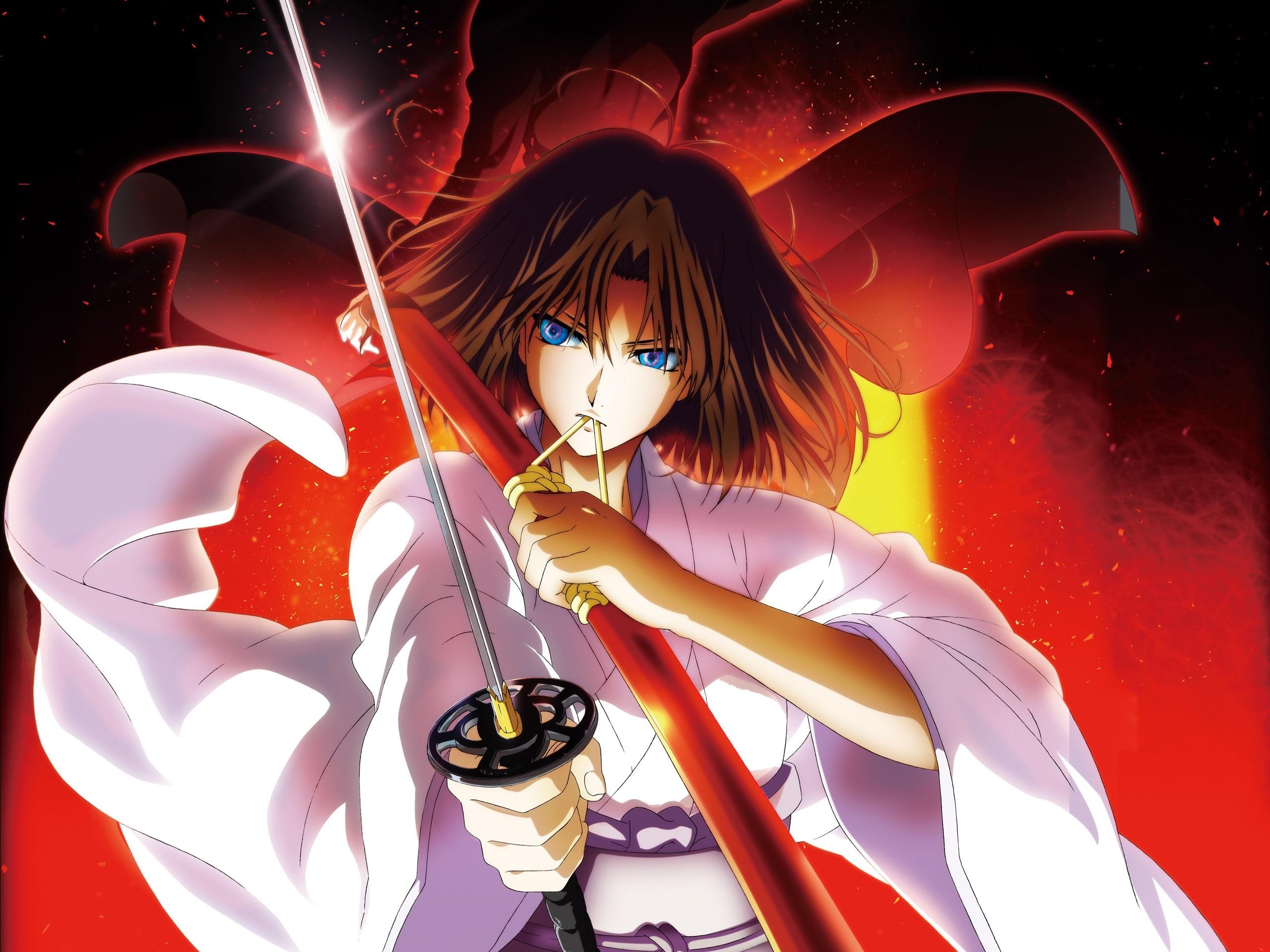 2560x1920 Wallpaper Kara no Kyoukai, sword, blue eyes  HD Picture, Image, Desktop