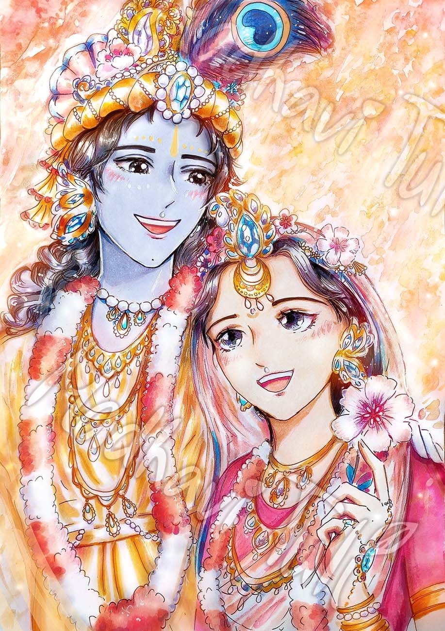 920x1300 HD File Shri Krishna With Shri Radha Radha Krishna With, Phone