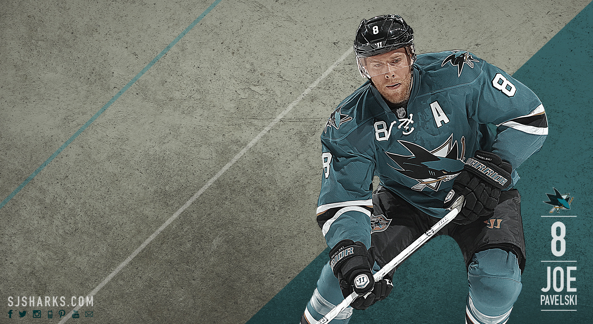 1920x1050 NHL San Jose Sharks Joe Pavelski wallpaper 2018 in Hockey, Desktop