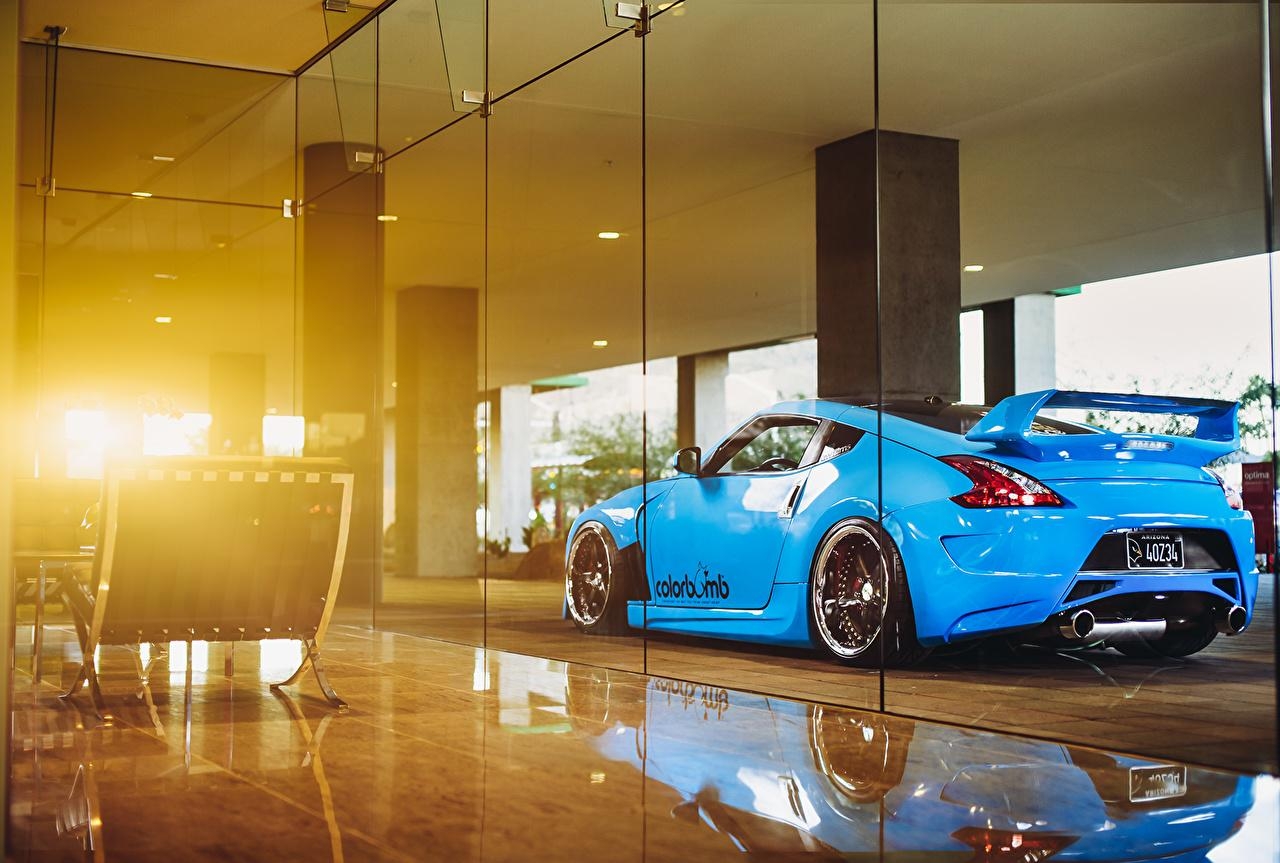 1280x870 Wallpaper Nissan 370z Light Blue automobile, Desktop