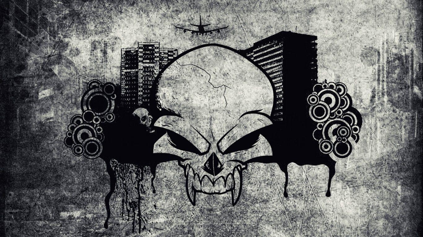 1370x770 Evil Skull desktop PC and Mac wallpaper, Desktop