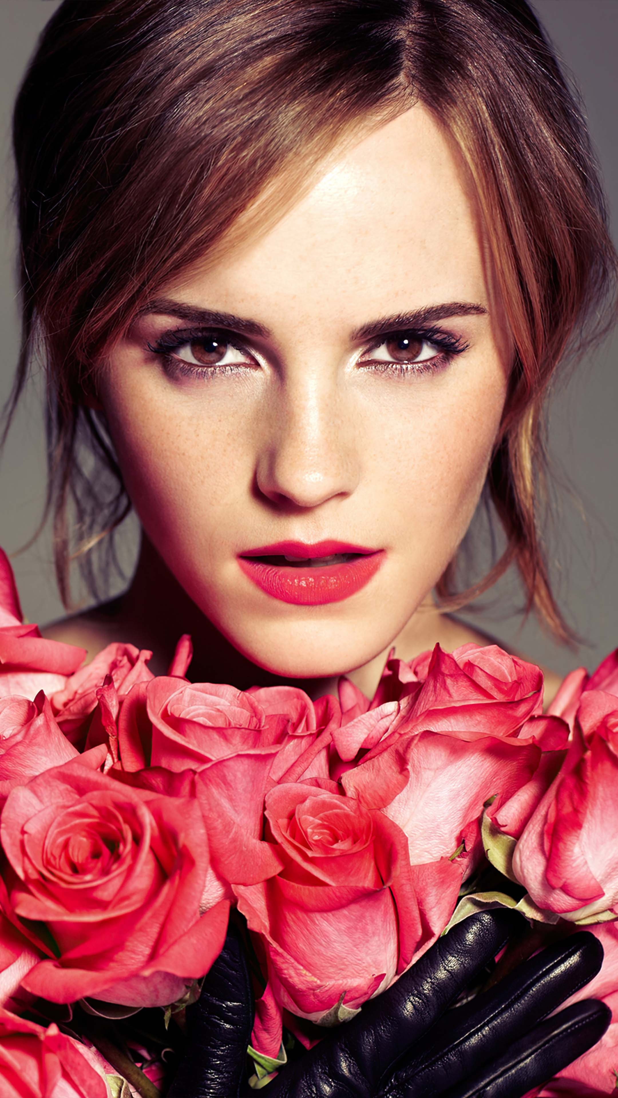 2160x3840 Emma Watson With Red Roses 4K Ultra HD Mobile Wallpaper, Phone