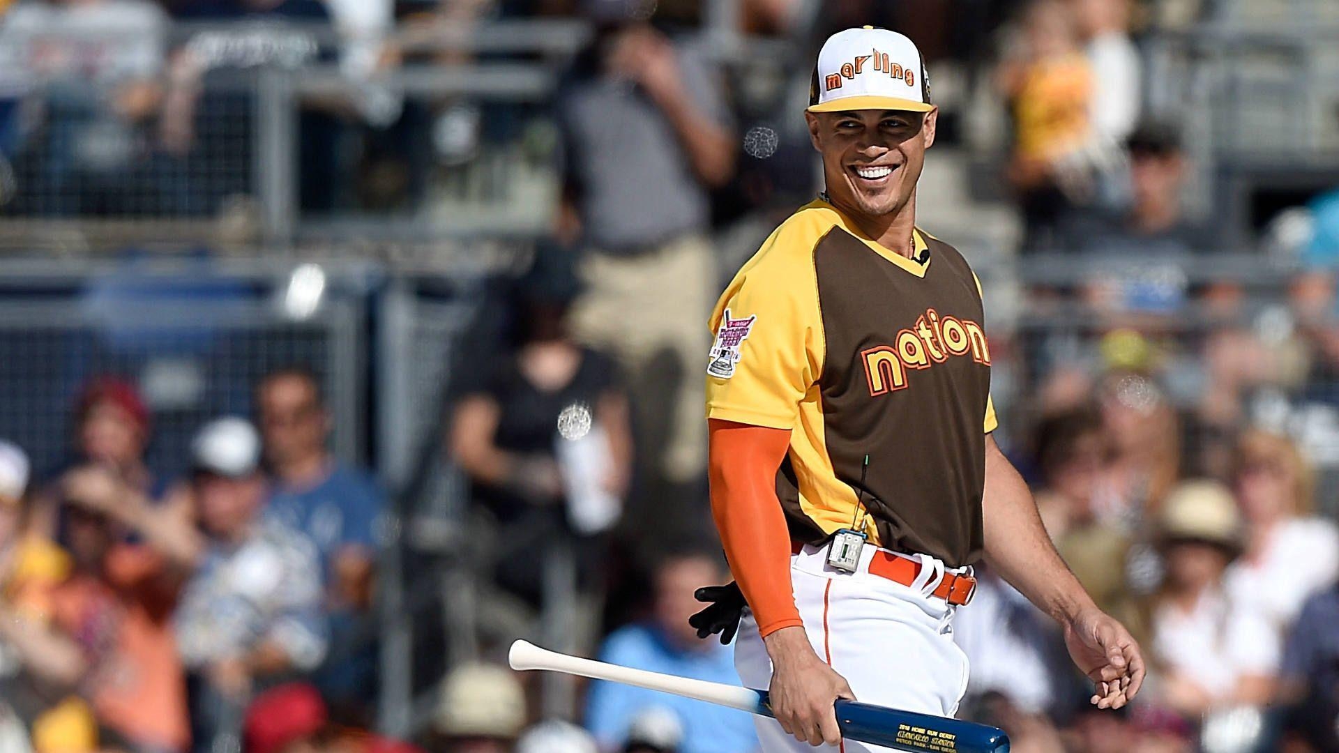 1920x1080 Marlins' Giancarlo Stanton absolutely annihilates a tire during, Desktop