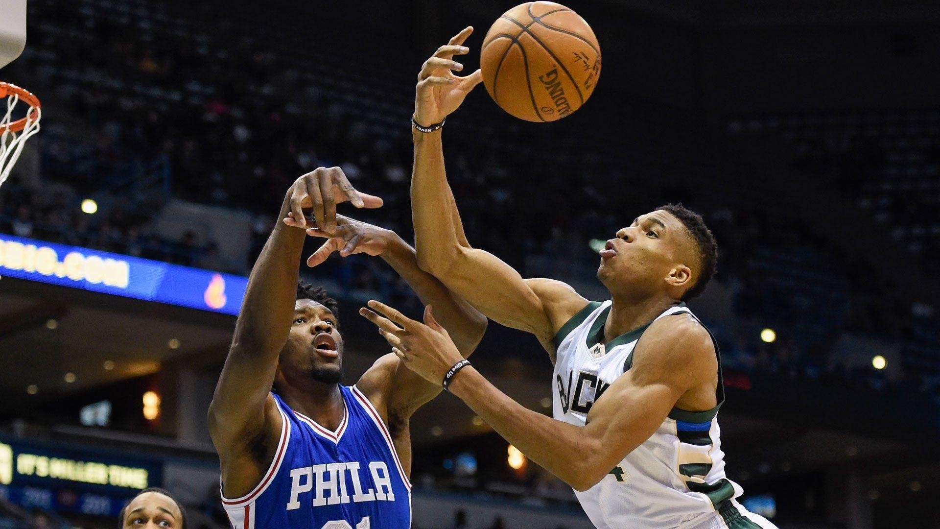 1920x1080 Joel Embiid tops Giannis Antetokounmpo in first meeting, Desktop